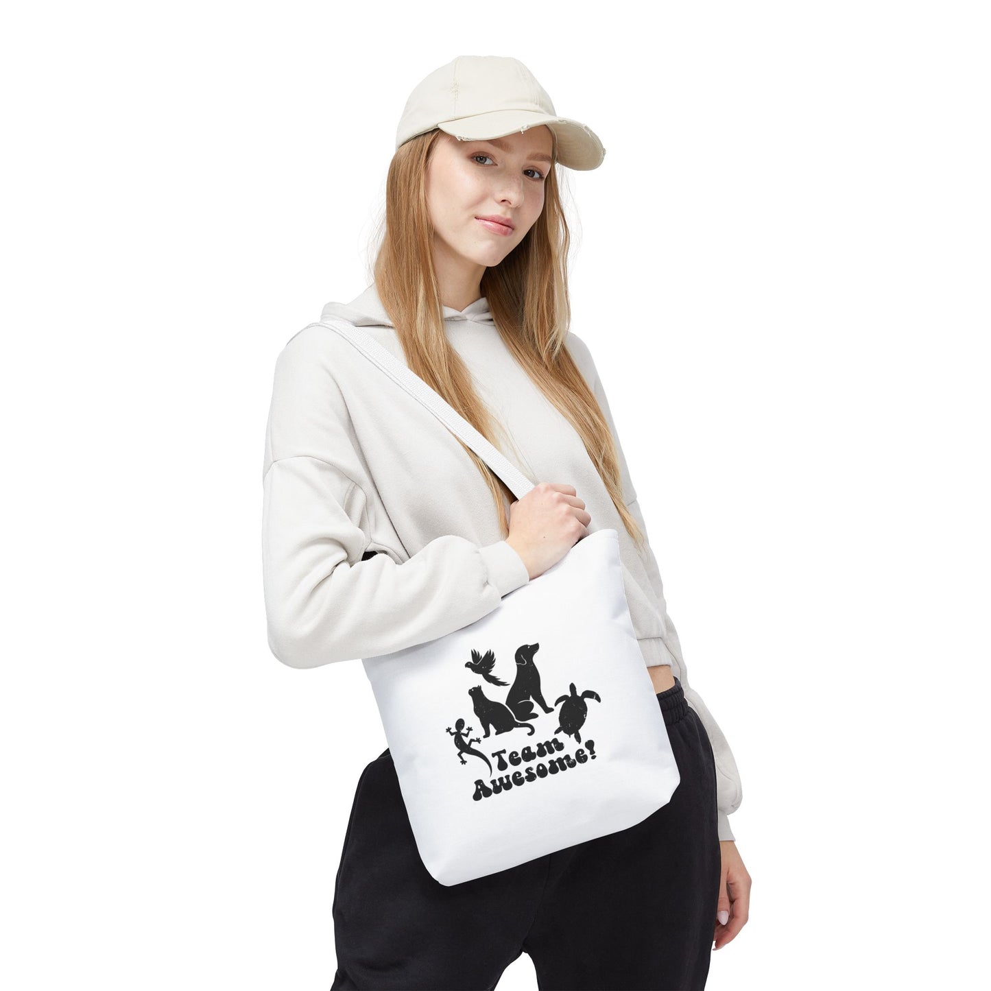Unisex Animal Lover Lizard Cat Bird Dog Turtle Team Awesome Tote Bag
