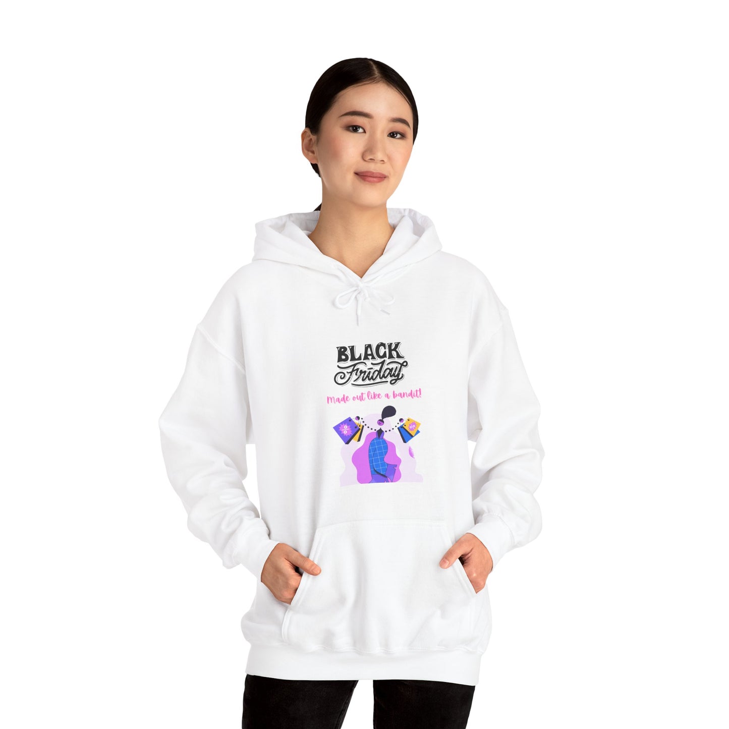Unisex Black Friday Christmas Shopping Hooded Sweatshirt