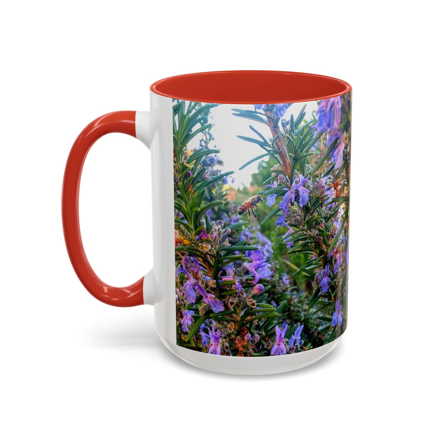 11oz/15oz Garden Themed Rosemary and Bee Pollinator Coffee Mug