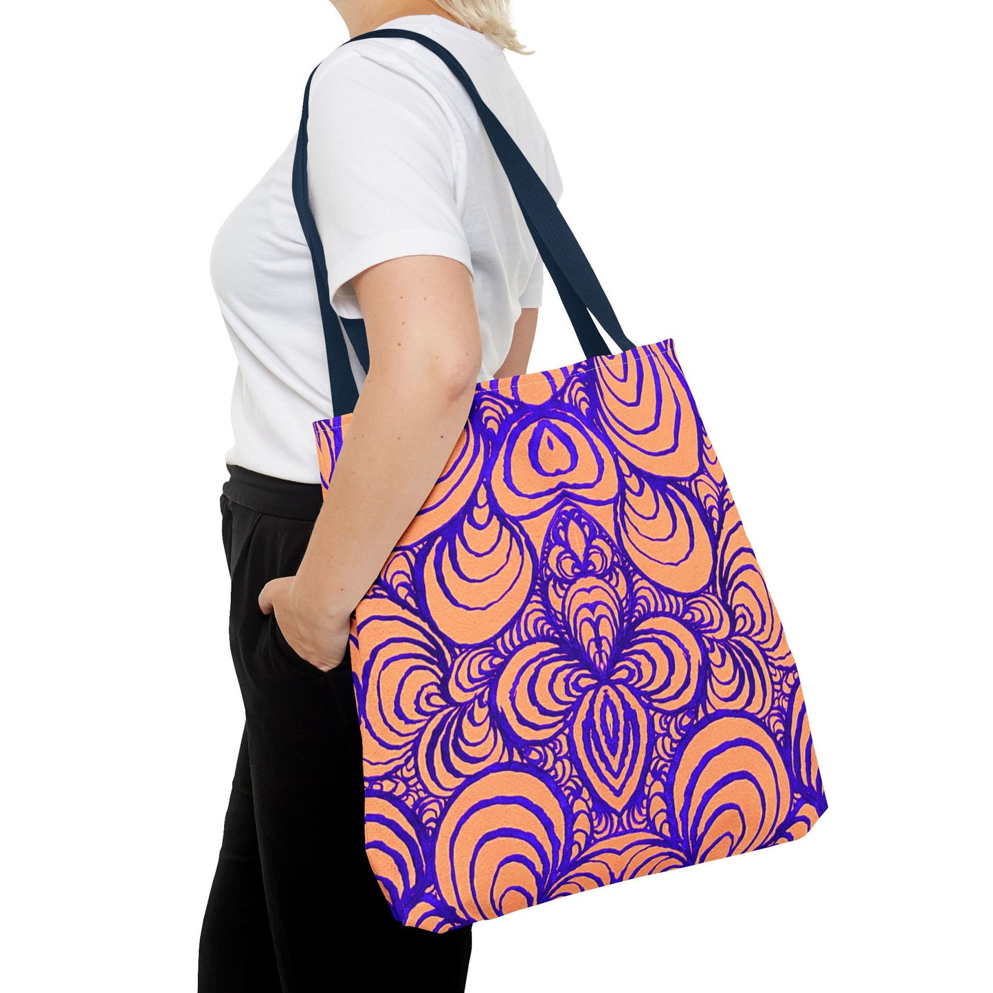 Unisex Original Line Art - All Over Print Tote Bag - Puzzle Panels 1 Color Pop Run