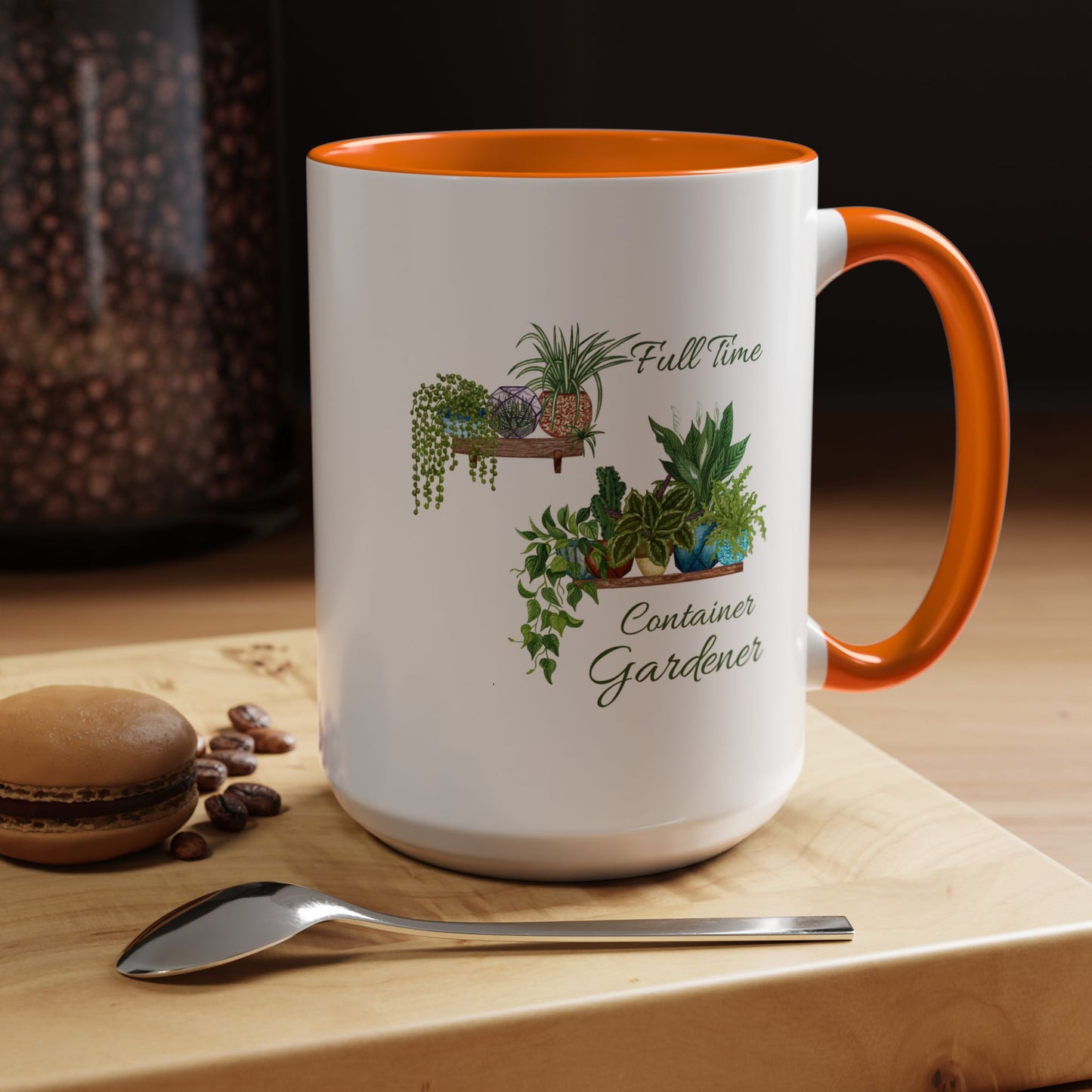 11oz/15oz Garden Themed Full Time Container Gardener Plant Parent Coffee Mug