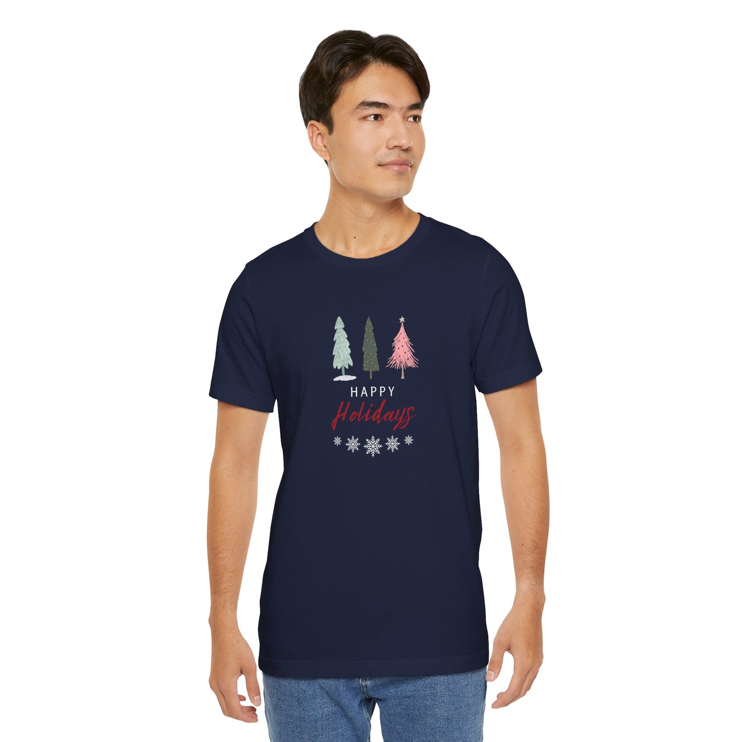 Unisex Jersey Short Sleeve Happy Holidays Seasons Greetings Fall T-Shirt
