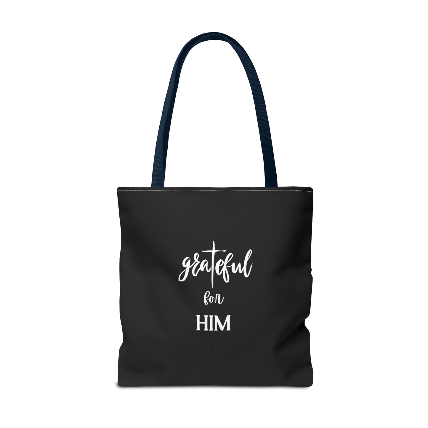 Unisex GraTeful For Him Faith Bible Study Reusable Lunch Bag Everyday Carry Tote Bag