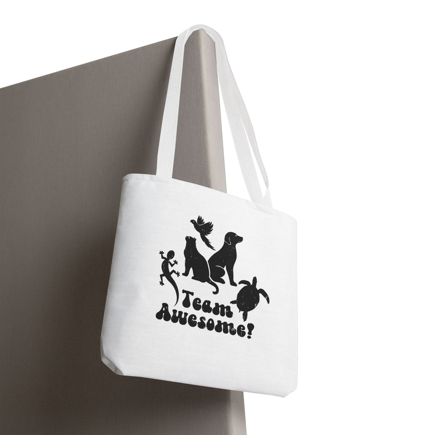 Unisex Animal Lover Lizard Cat Bird Dog Turtle Team Awesome Tote Bag