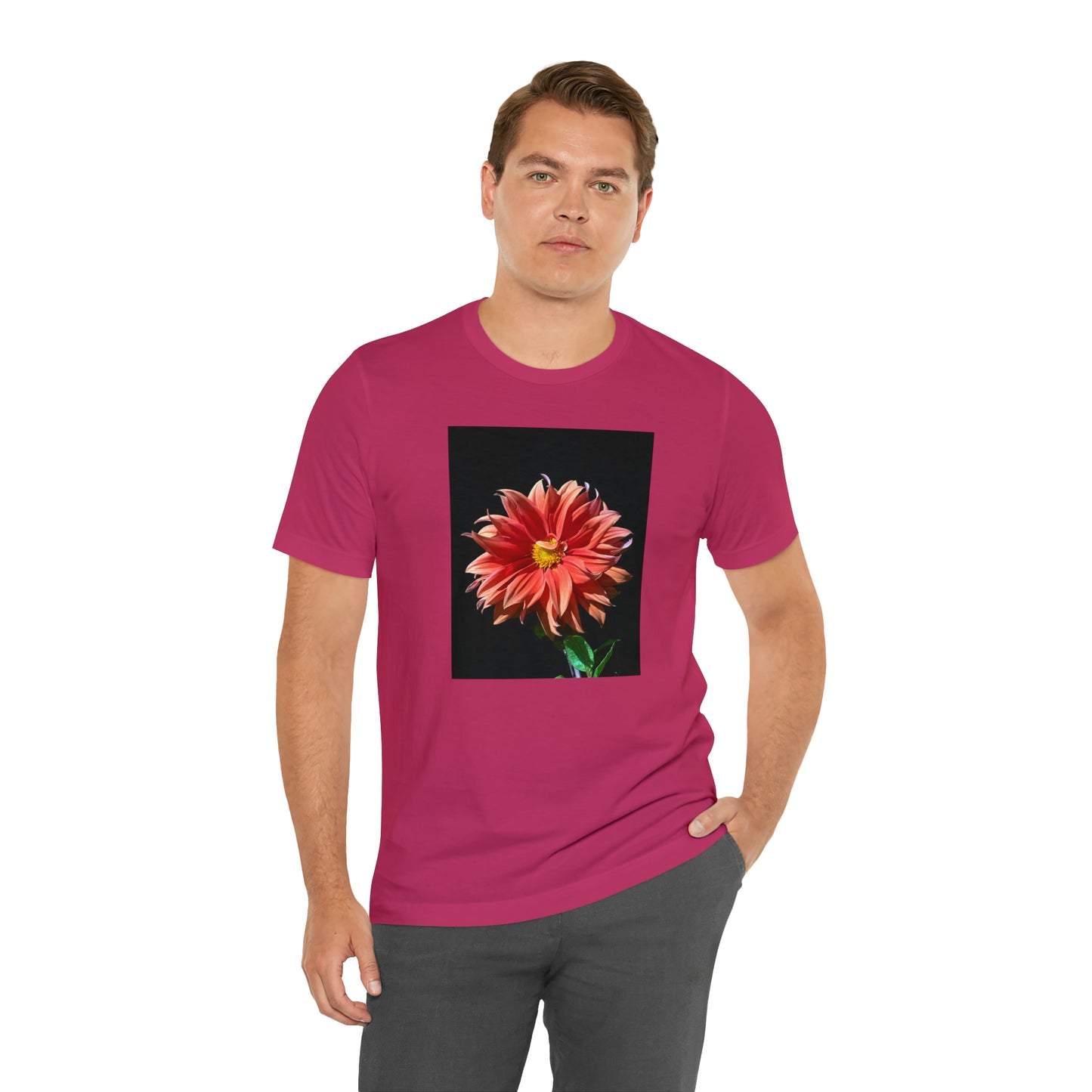 Unisex Jersey Short Sleeve Dahlia Flower T-Shirt