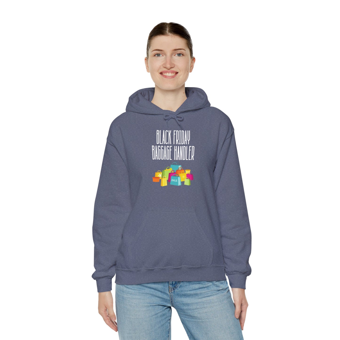 Unisex Heavy Blend™ Black Friday Christmas Sales Baggage Handler Shopping Sales Hooded Sweatshirt