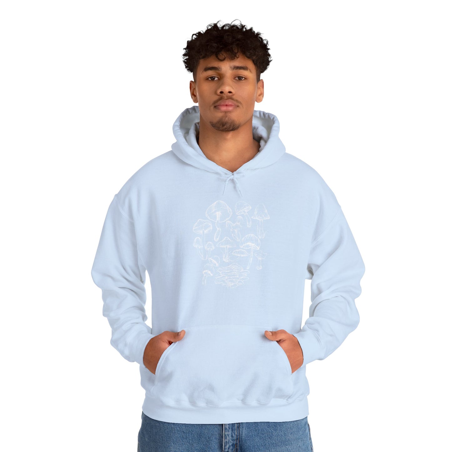 Unisex Mushroom Lover Fungi Print Toadstool Hooded Sweatshirt