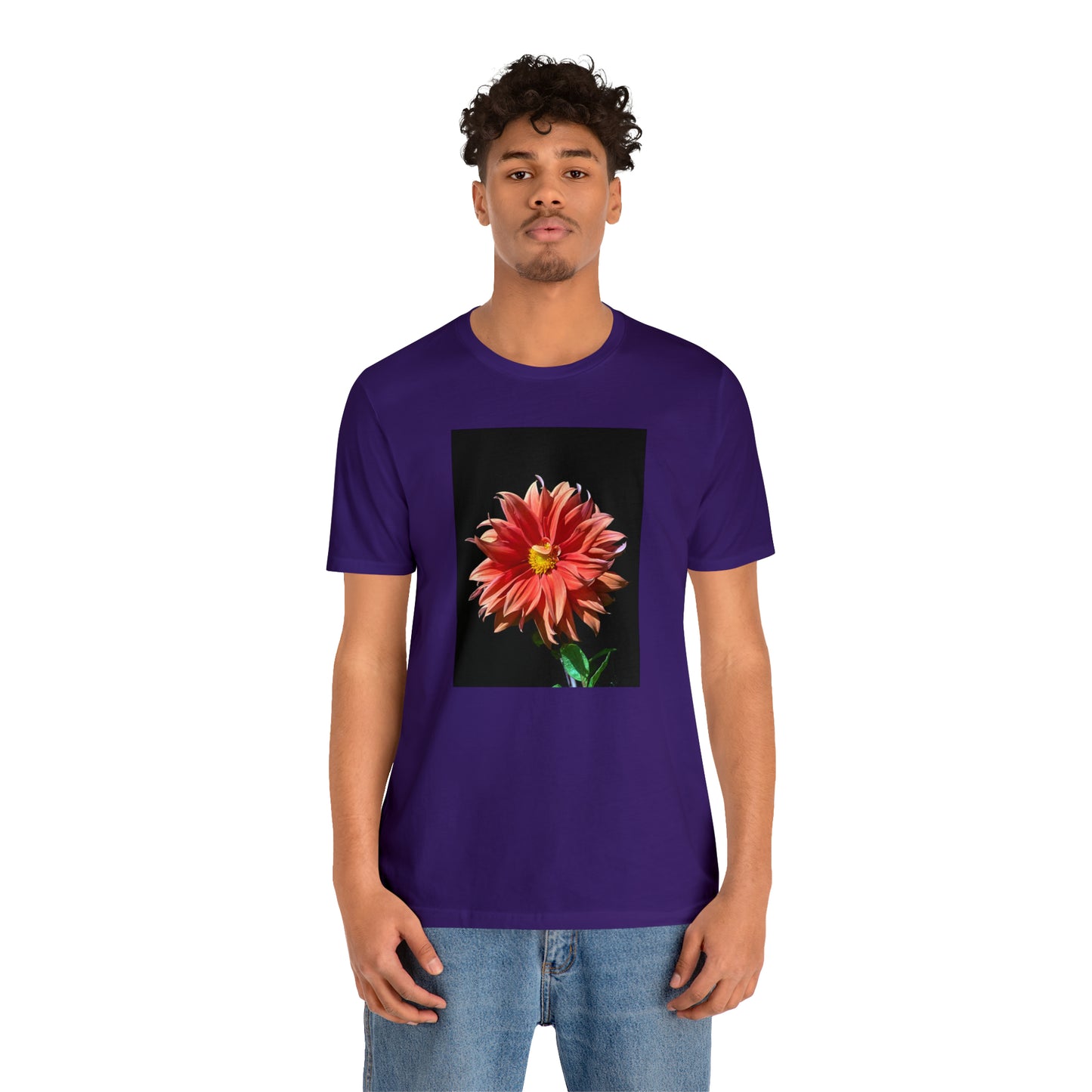 Unisex Jersey Short Sleeve Dahlia Flower T-Shirt