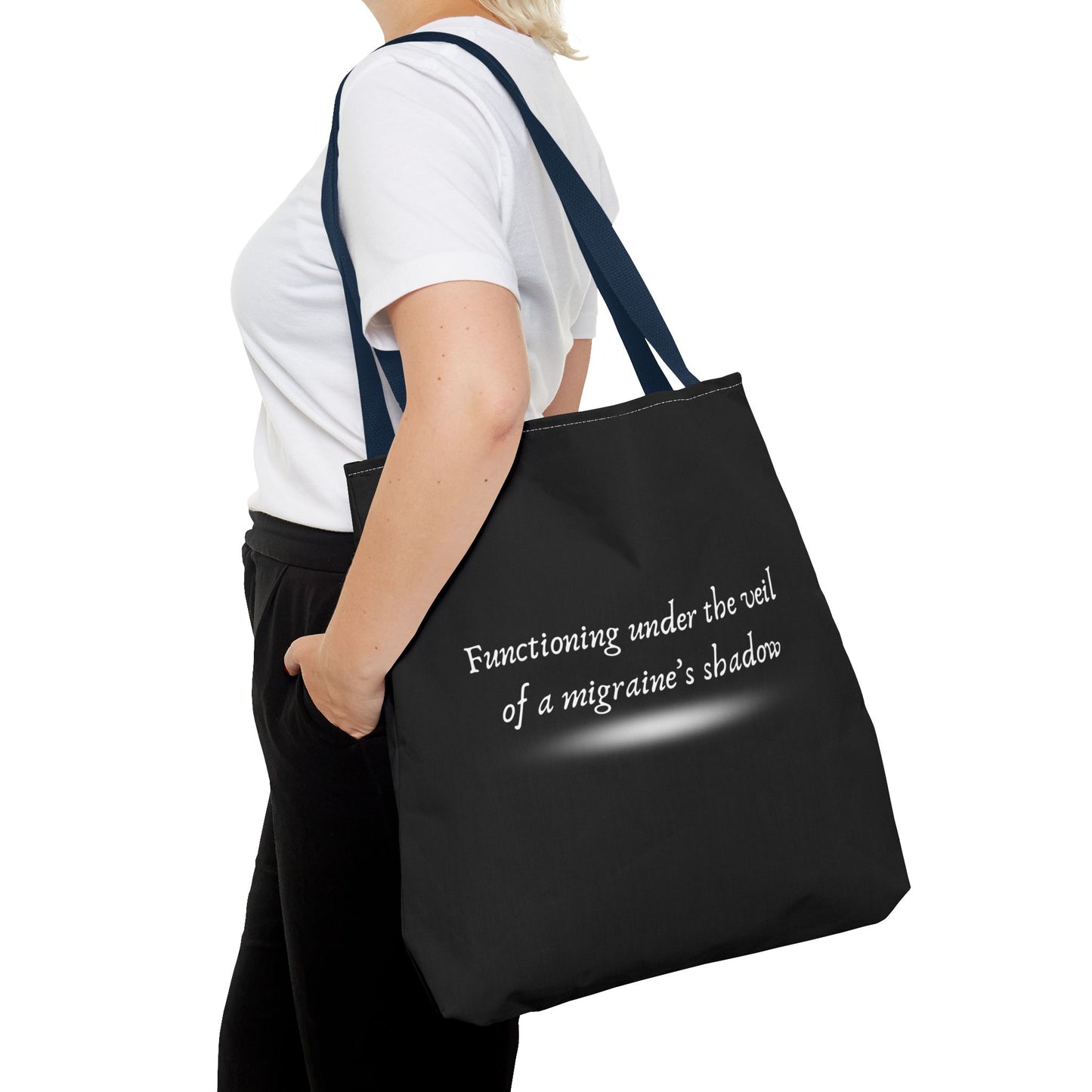 Unisex Migraine Day Invisible Illness Warrior Functioning Under The Veil of a Migraines Shadow Tote Bag