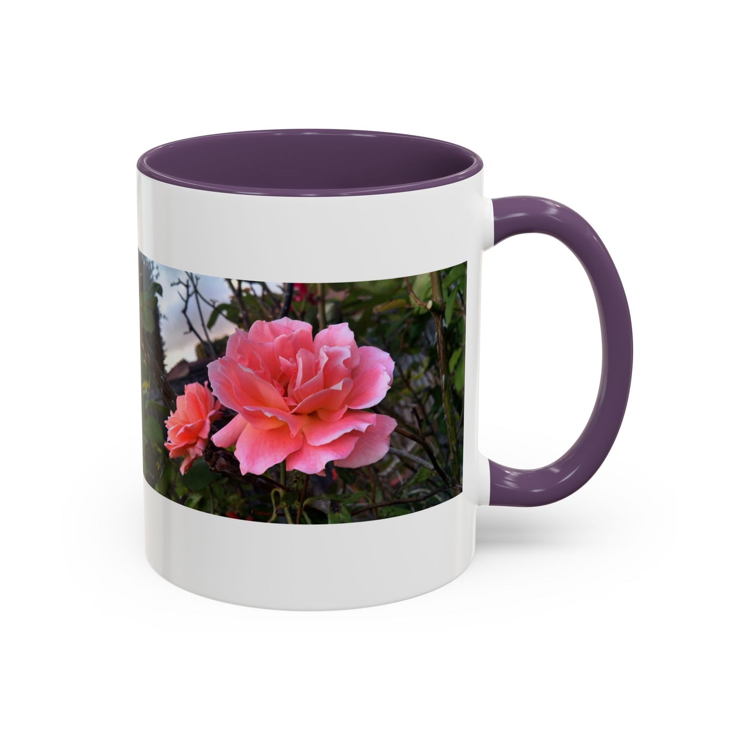 11oz/15oz Garden Themed Double Delight Rose Coffee Mug