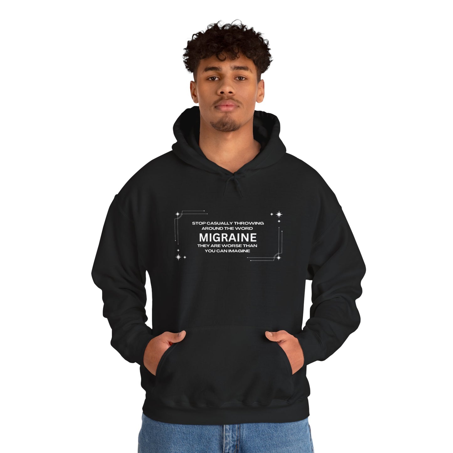 Unisex Migraine Day Invisible Illness Warrior Hooded Sweatshirt