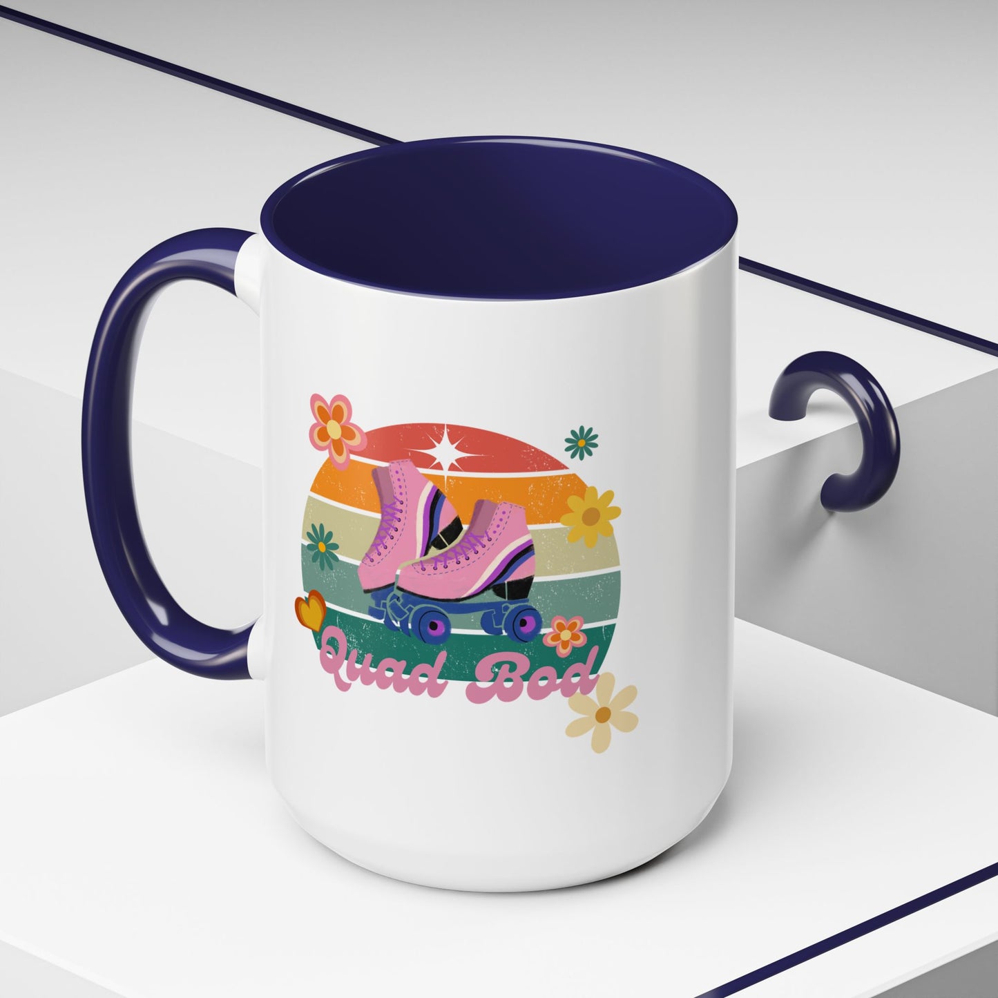 11oz/15oz Retro Vibes Roller Skate Quad Bod Coffee Mug