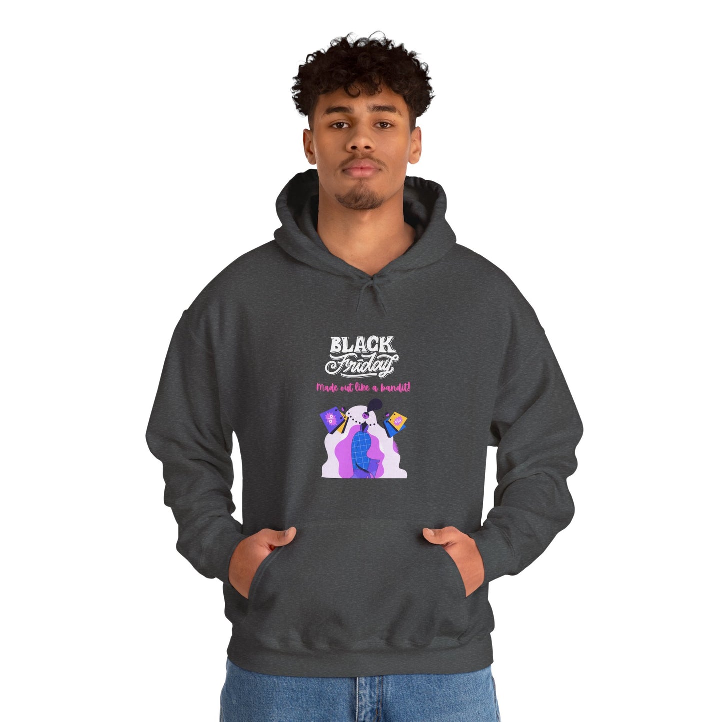 Unisex Black Friday Christmas Shopping Hooded Sweatshirt