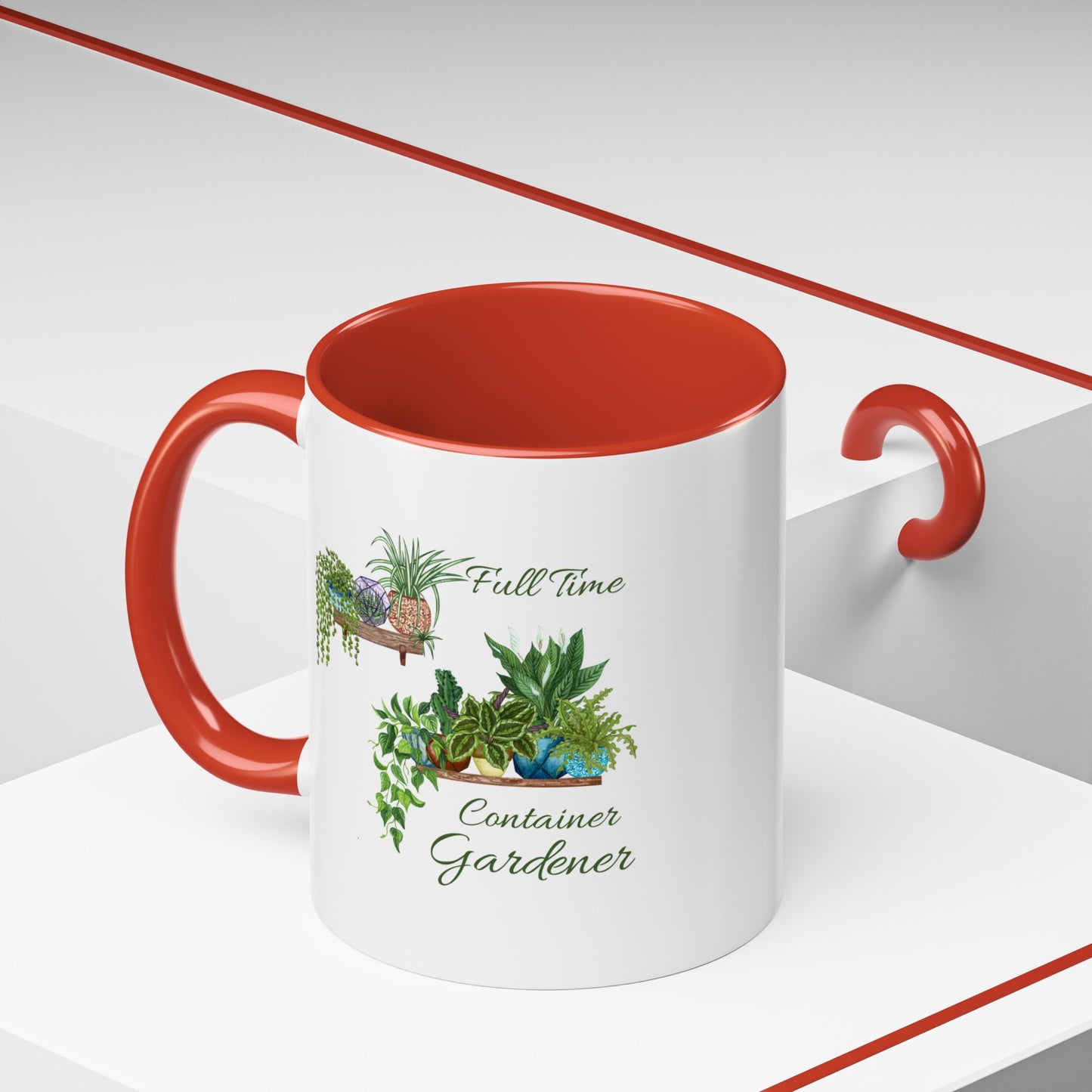 11oz/15oz Garden Themed Full Time Container Gardener Plant Parent Coffee Mug