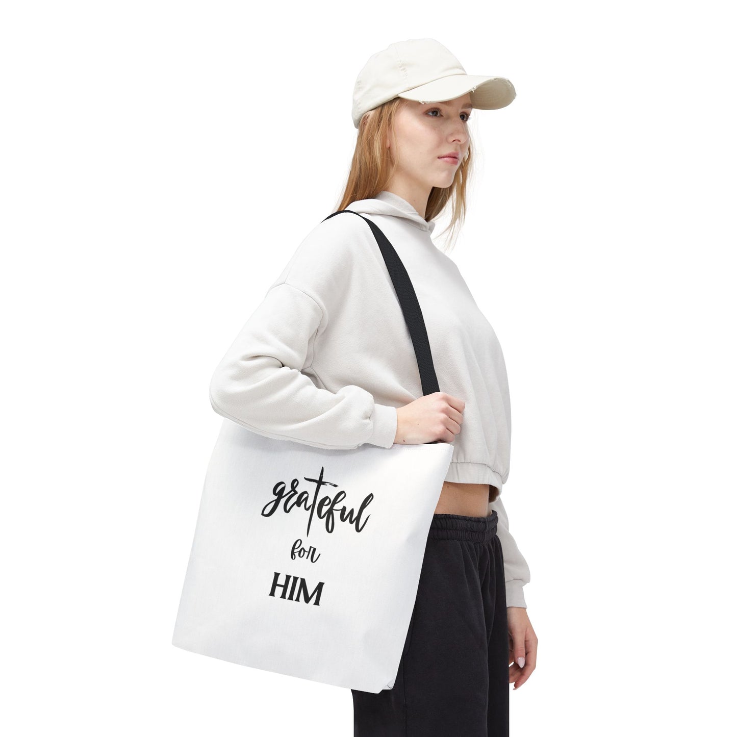 Unisex GraTeful For Him Faith Bible Study Reusable Lunch Bag Everyday Carry Tote Bag