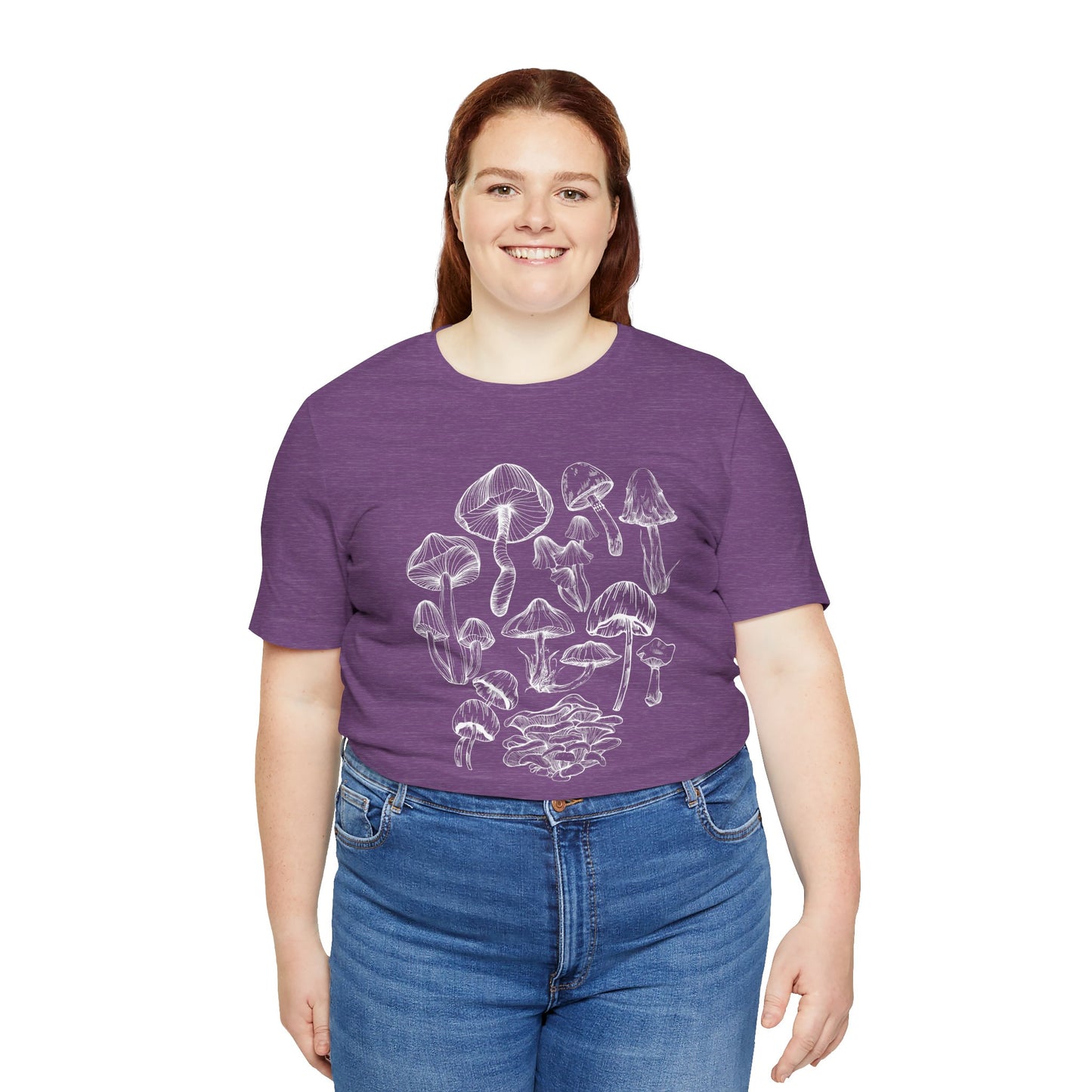 Unisex Mushroom Lover Fungi Print Toadstool T-Shirt