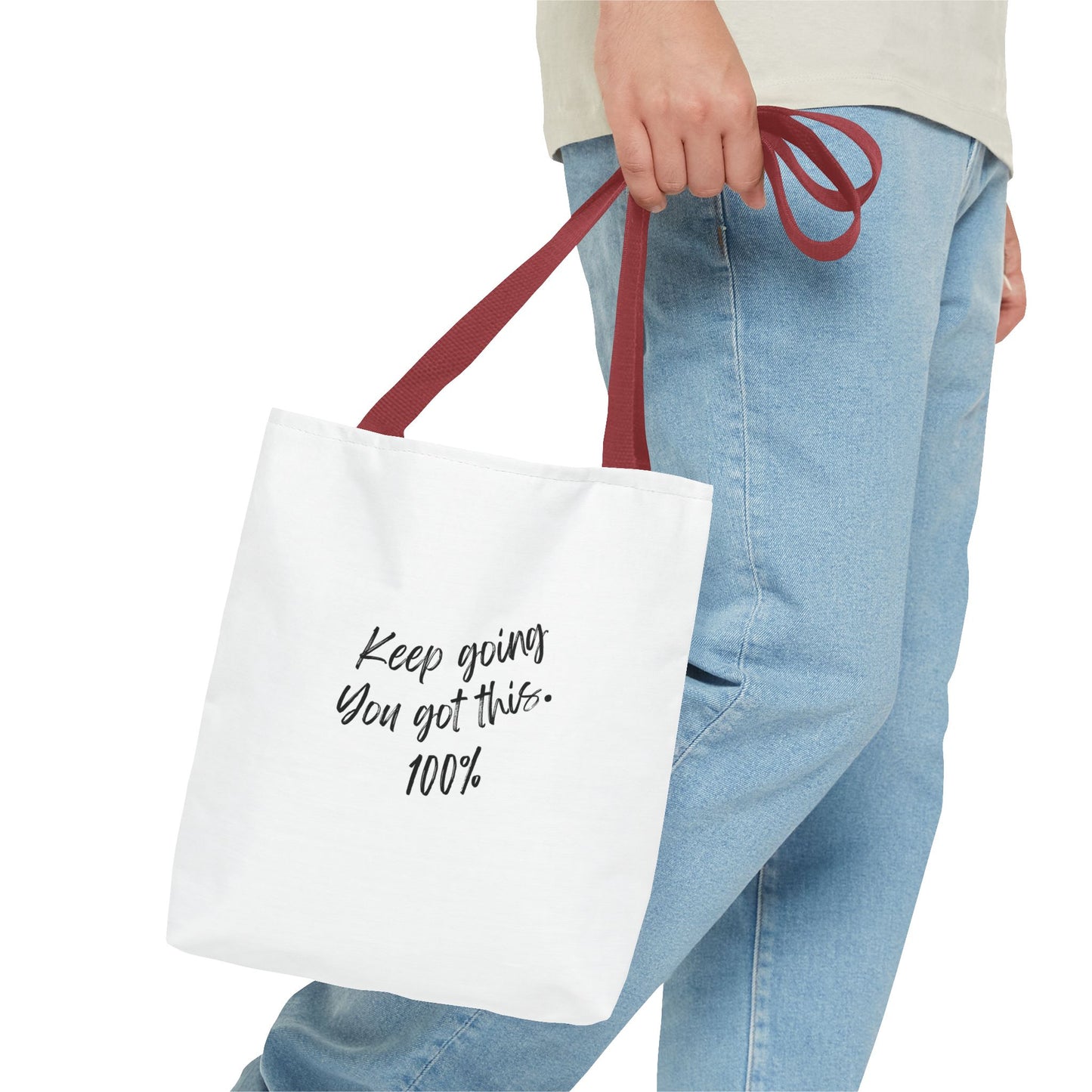 Unisex Positive Motivational Words of Encouragement Mental Health Awareness Reusable Tote Bag