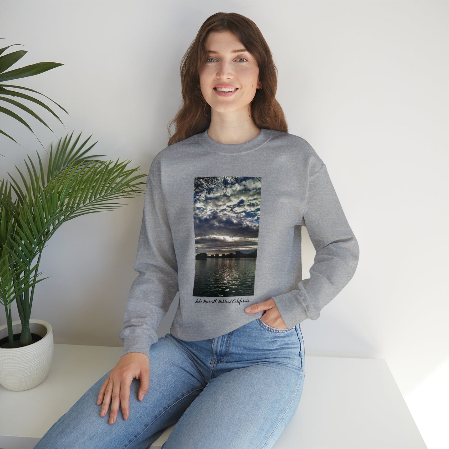 Unisex Landscape Sweatshirt Lake Merritt Oakland California Sweatshirt