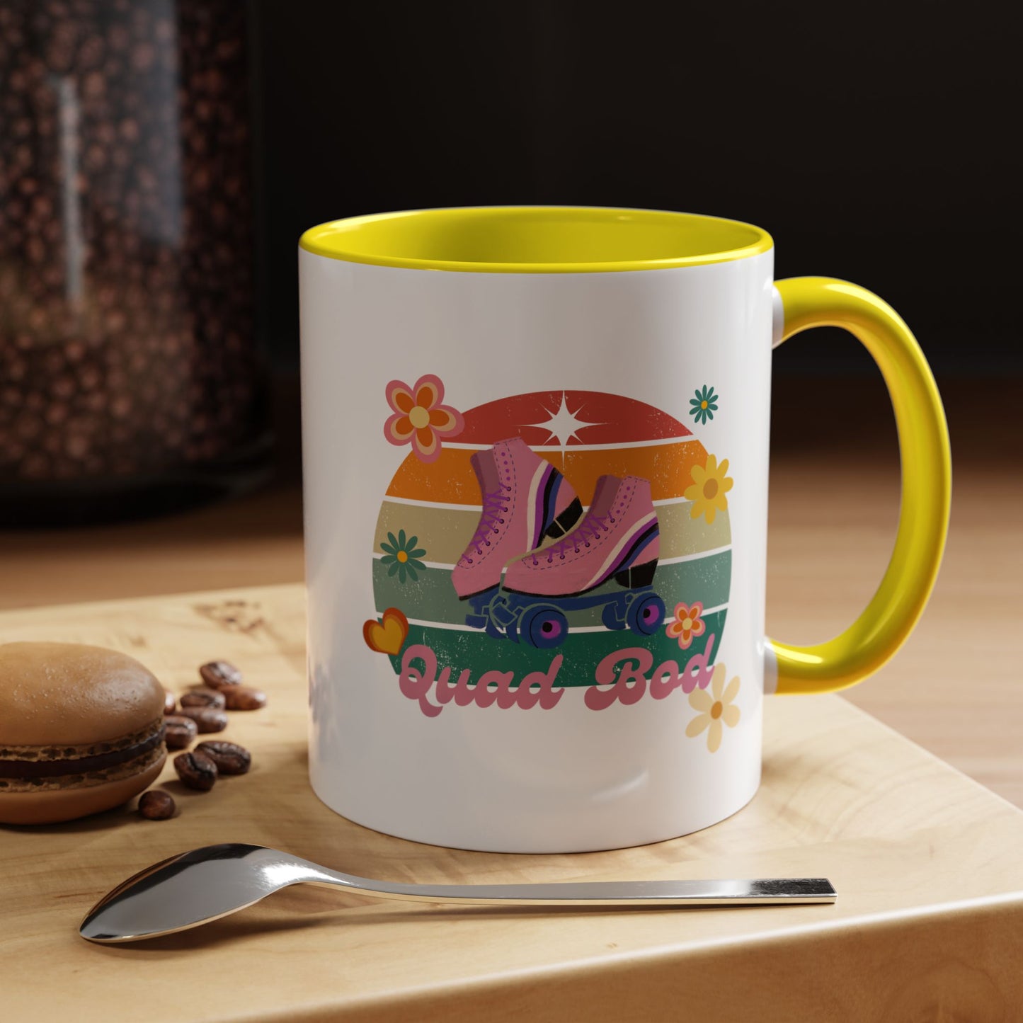 11oz/15oz Retro Vibes Roller Skate Quad Bod Coffee Mug