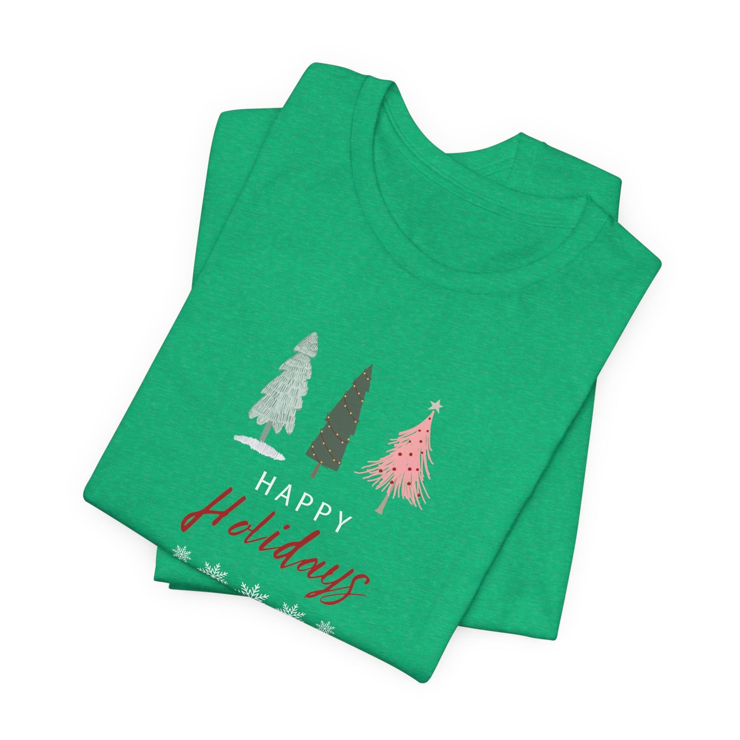 Unisex Jersey Short Sleeve Happy Holidays Seasons Greetings Fall T-Shirt
