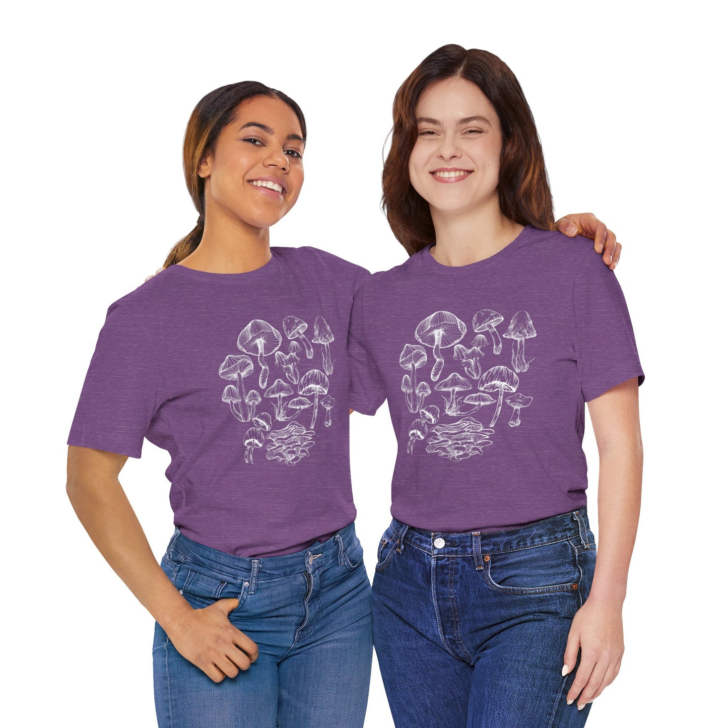 Unisex Mushroom Lover Fungi Print Toadstool T-Shirt