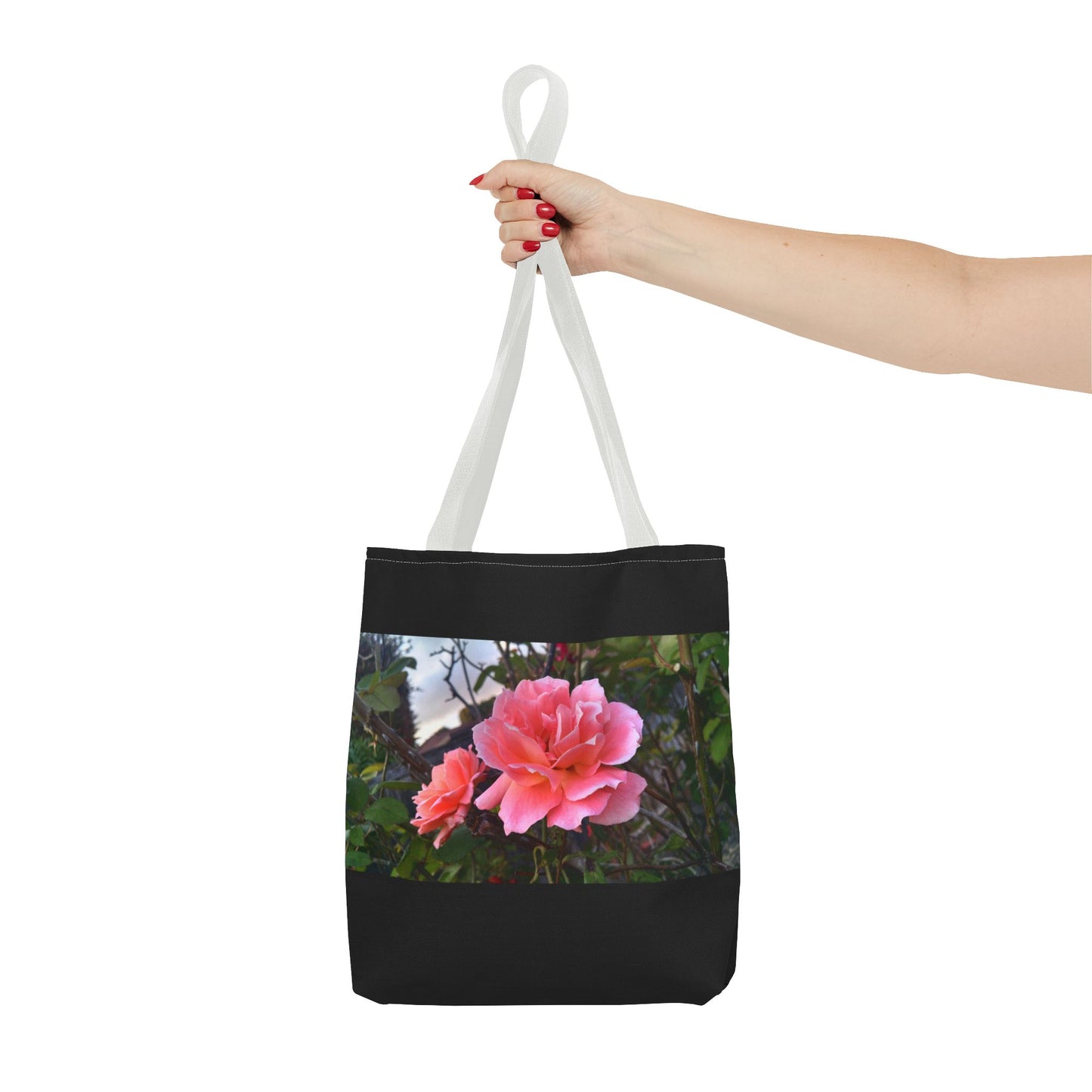 Unisex Garden Themed Double Delight Roses Reusable Tote Bag