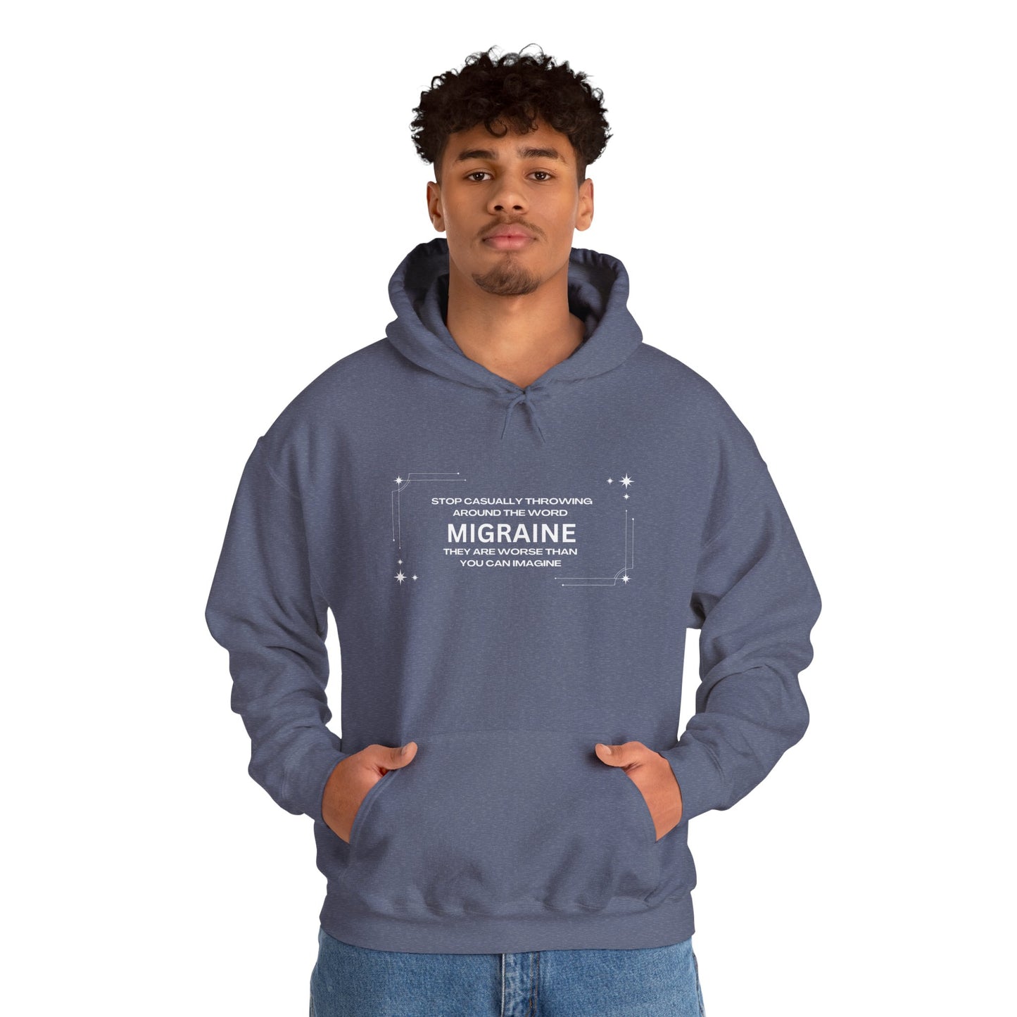 Unisex Migraine Day Invisible Illness Warrior Hooded Sweatshirt