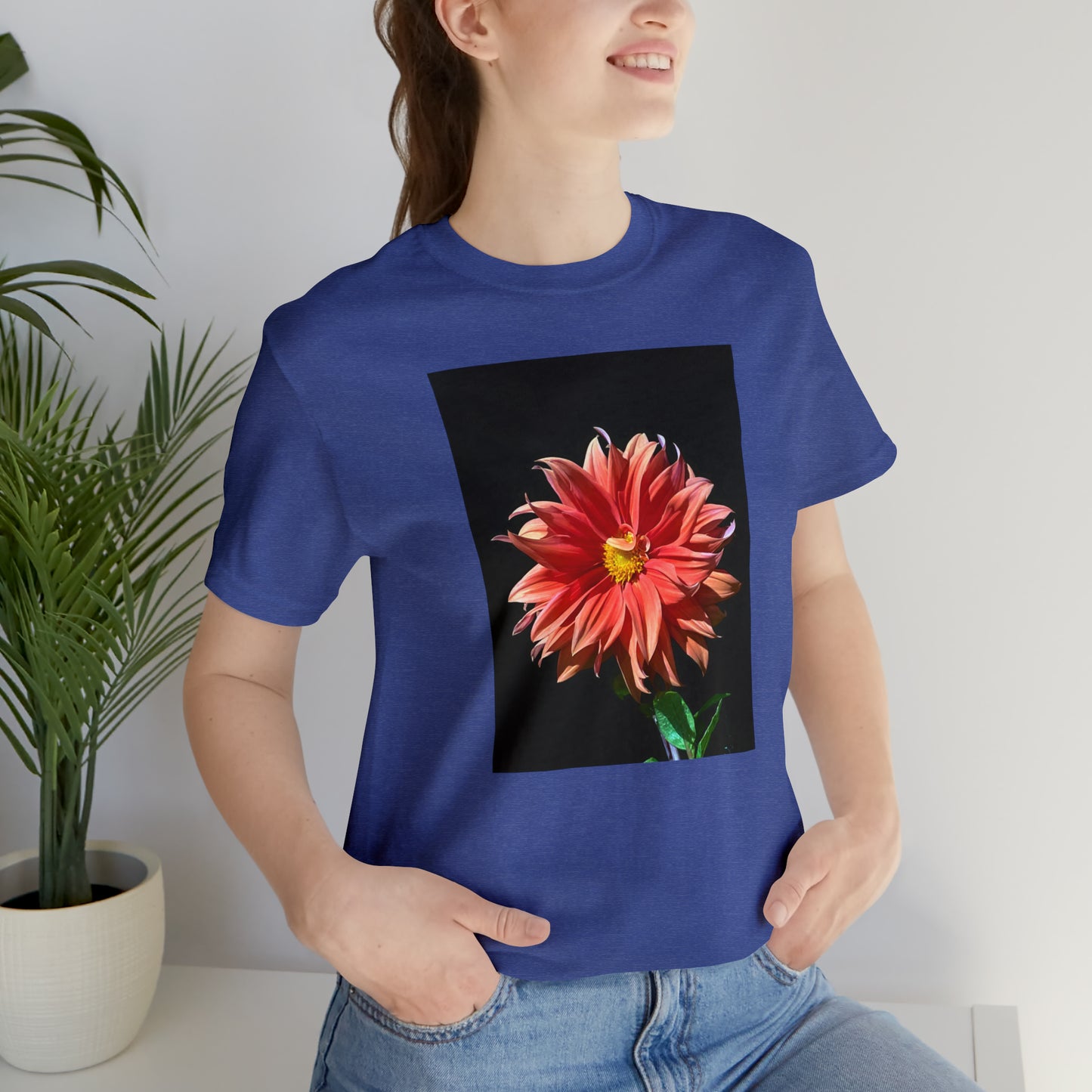 Unisex Jersey Short Sleeve Dahlia Flower T-Shirt