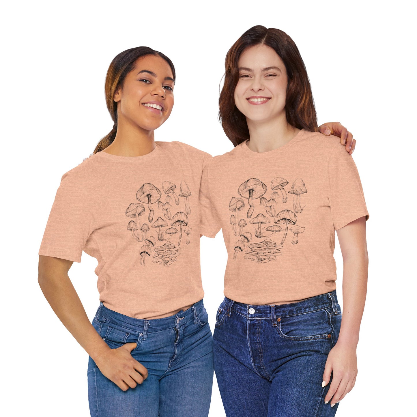 Unisex Mushroom Lover Fungi Print Toadstool T-Shirt