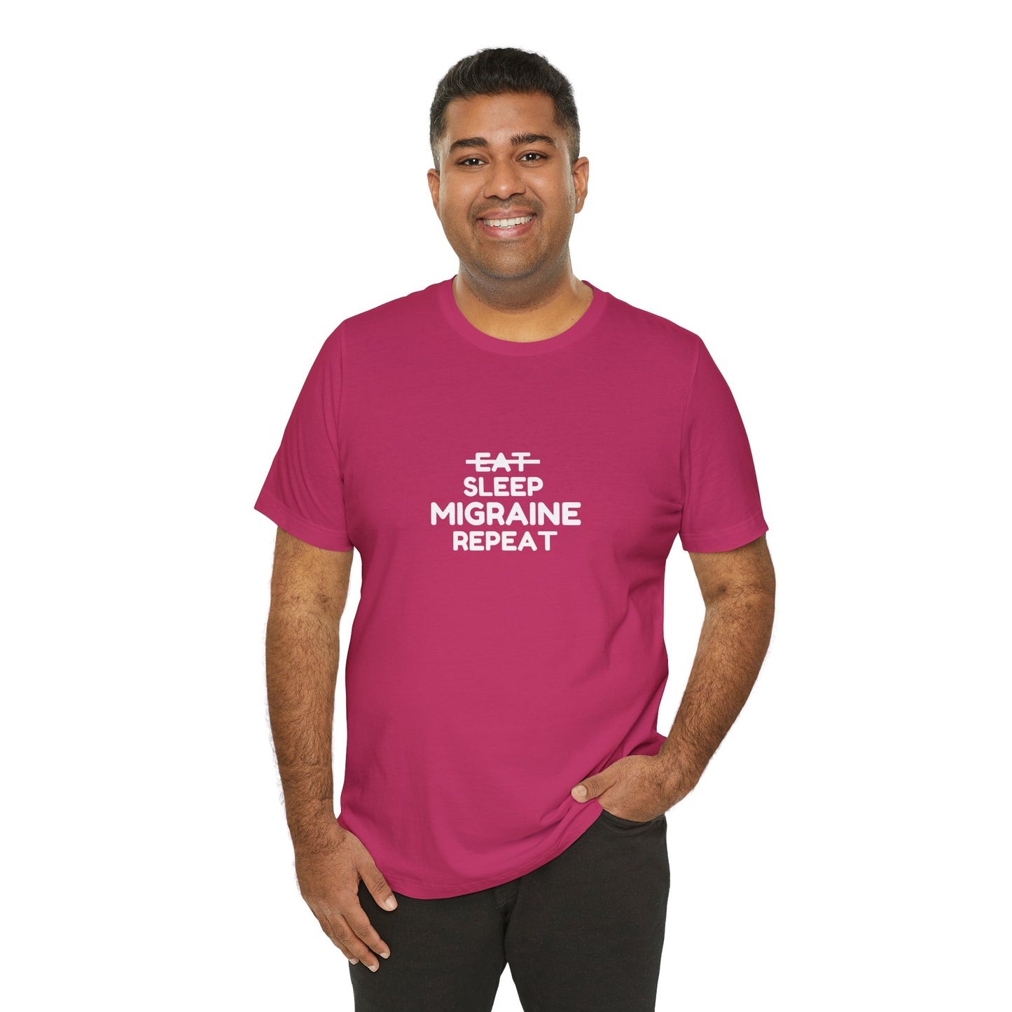Unisex Migraine Day Invisible Illness Warrior Eat Sleep Migraine Repeat Tshirt