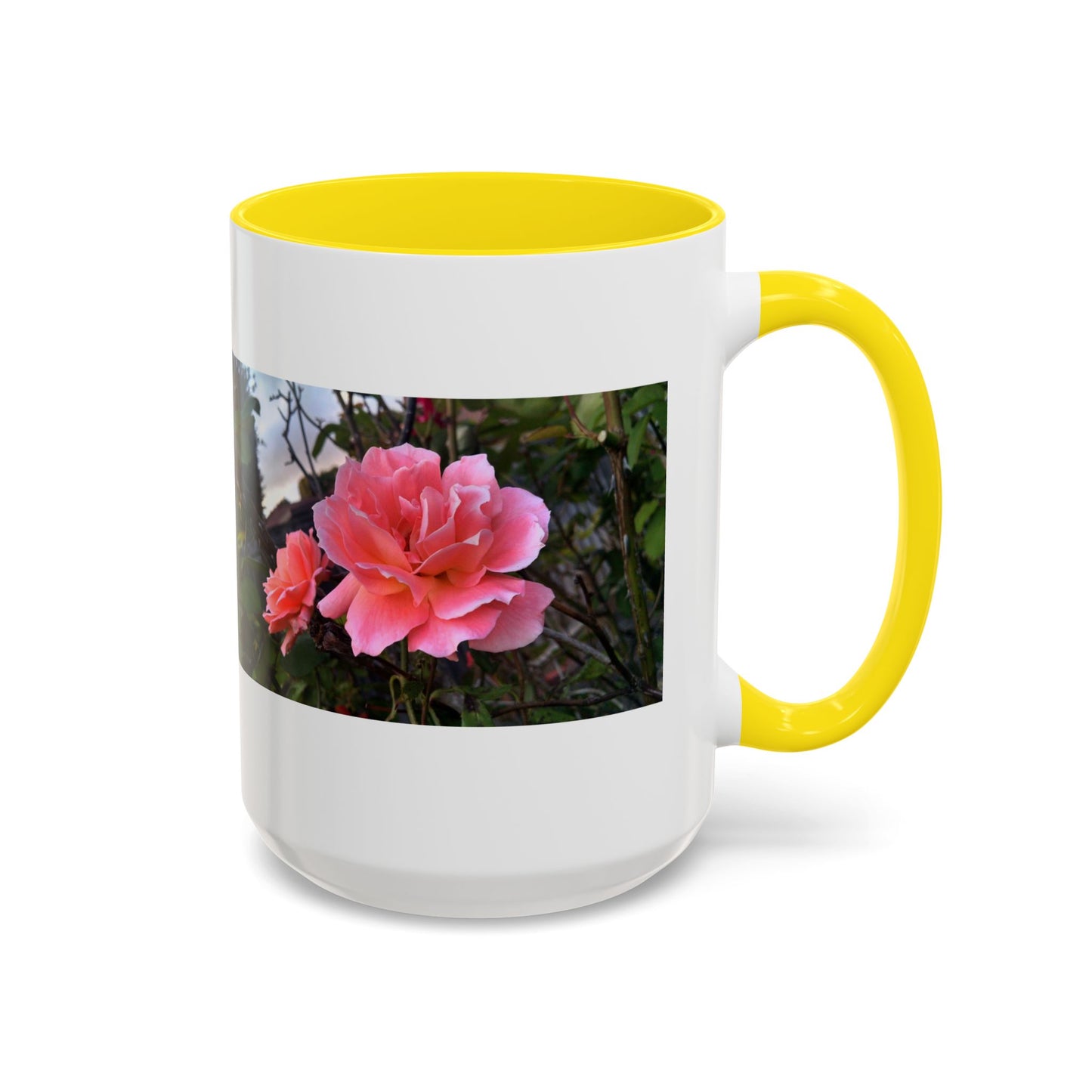 11oz/15oz Garden Themed Double Delight Rose Coffee Mug