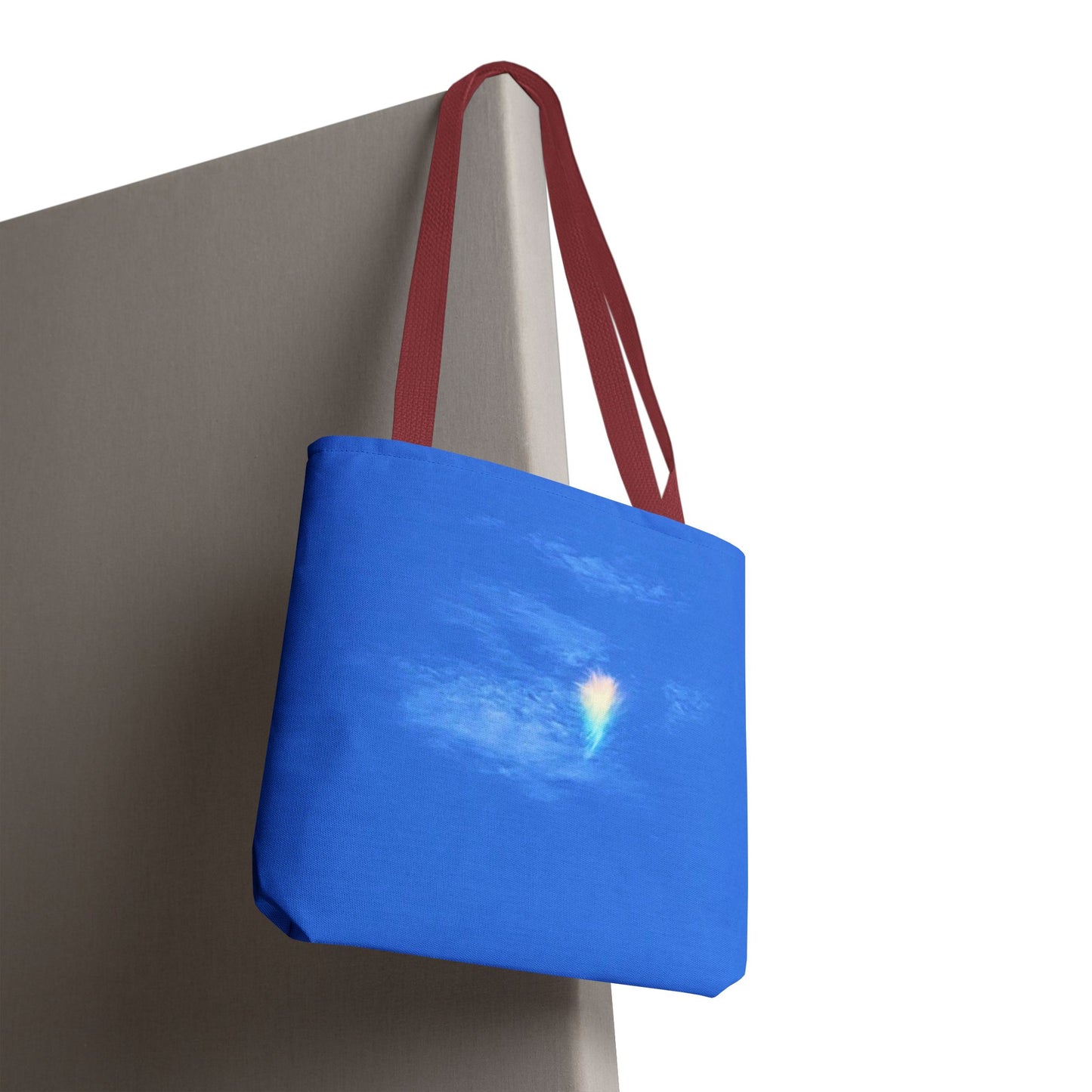 Unisex Fire Rainbow Sky Blue All Over Print Tote Bag