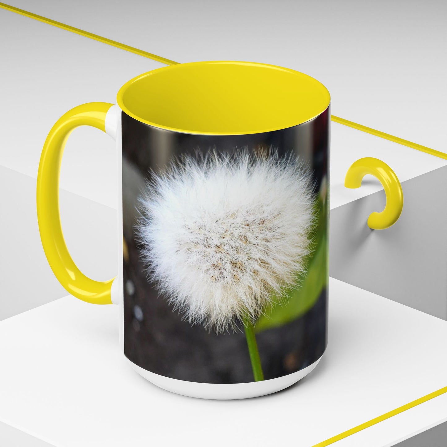 11oz/15oz Garden Themed Dandelion Flower Coffee Mug