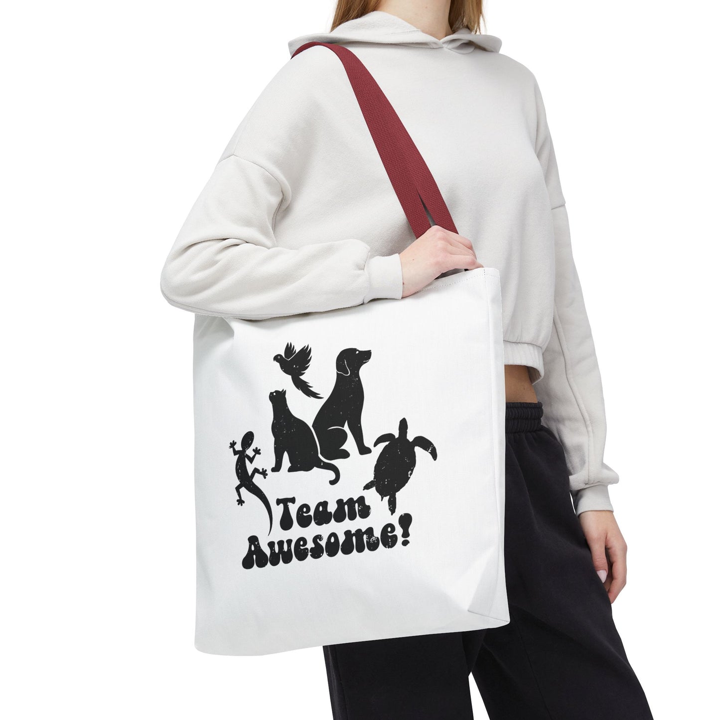 Unisex Animal Lover Lizard Cat Bird Dog Turtle Team Awesome Tote Bag