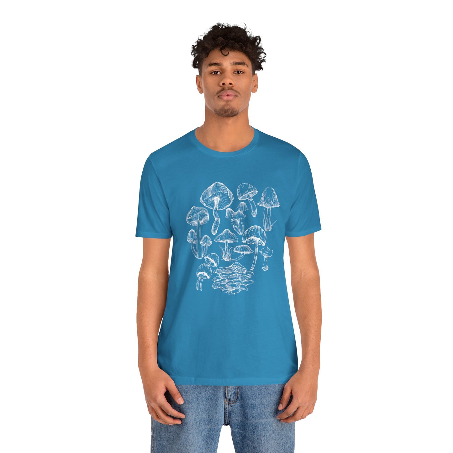 Unisex Mushroom Lover Fungi Print Toadstool T-Shirt