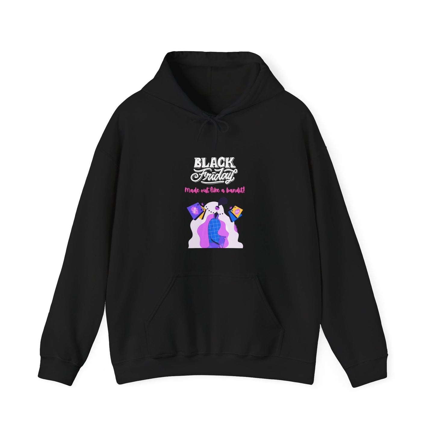 Unisex Black Friday Christmas Shopping Hooded Sweatshirt