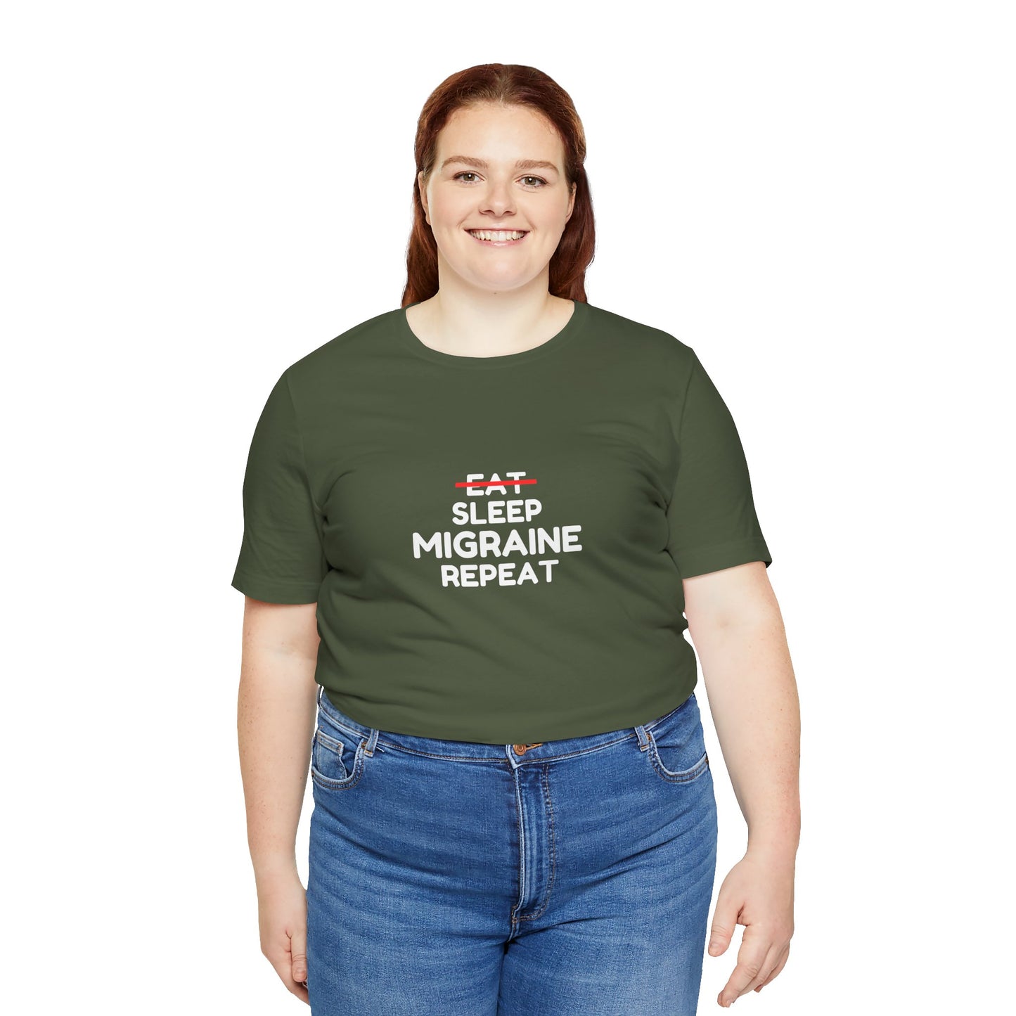 Unisex Migraine Day Invisible Illness Warrior Eat Sleep Migraine Repeat Tshirt
