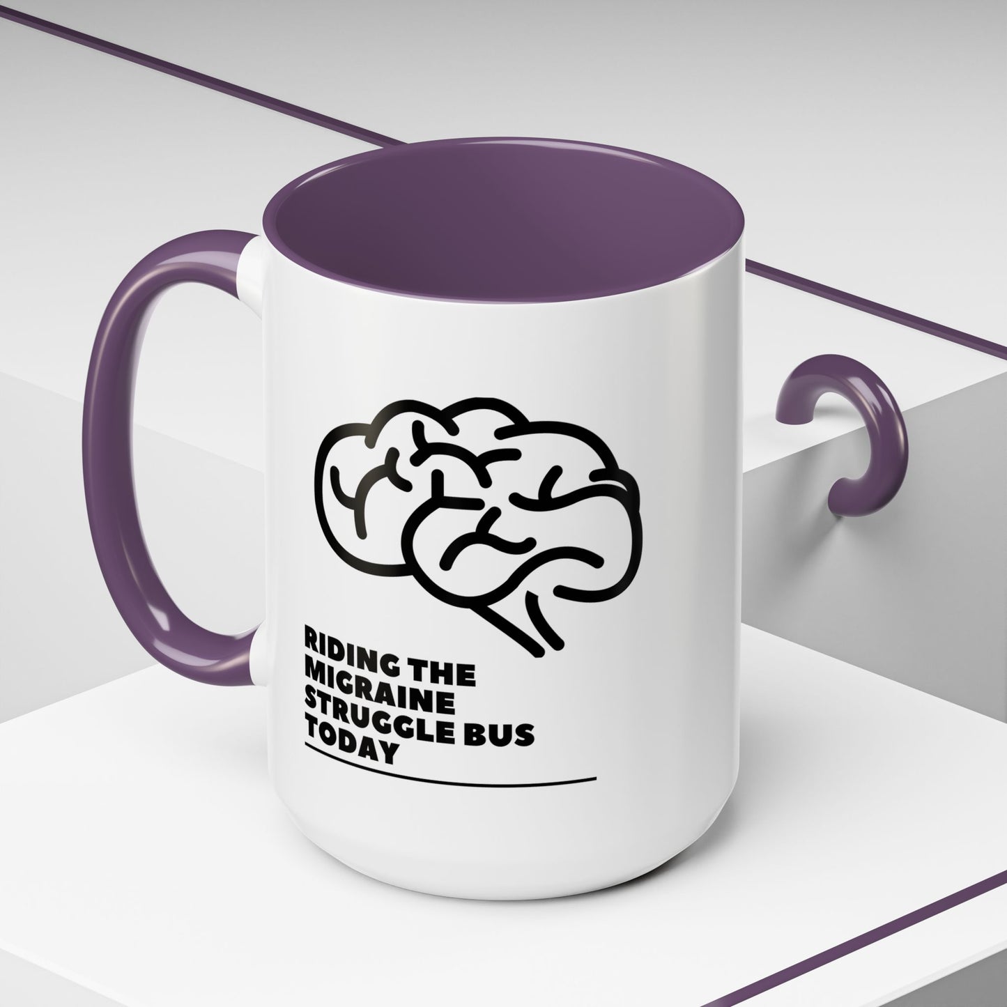 11oz/15oz Migraine Day Invisible Illness Warrior Riding The Migraine Struggle Bus Coffee Mug