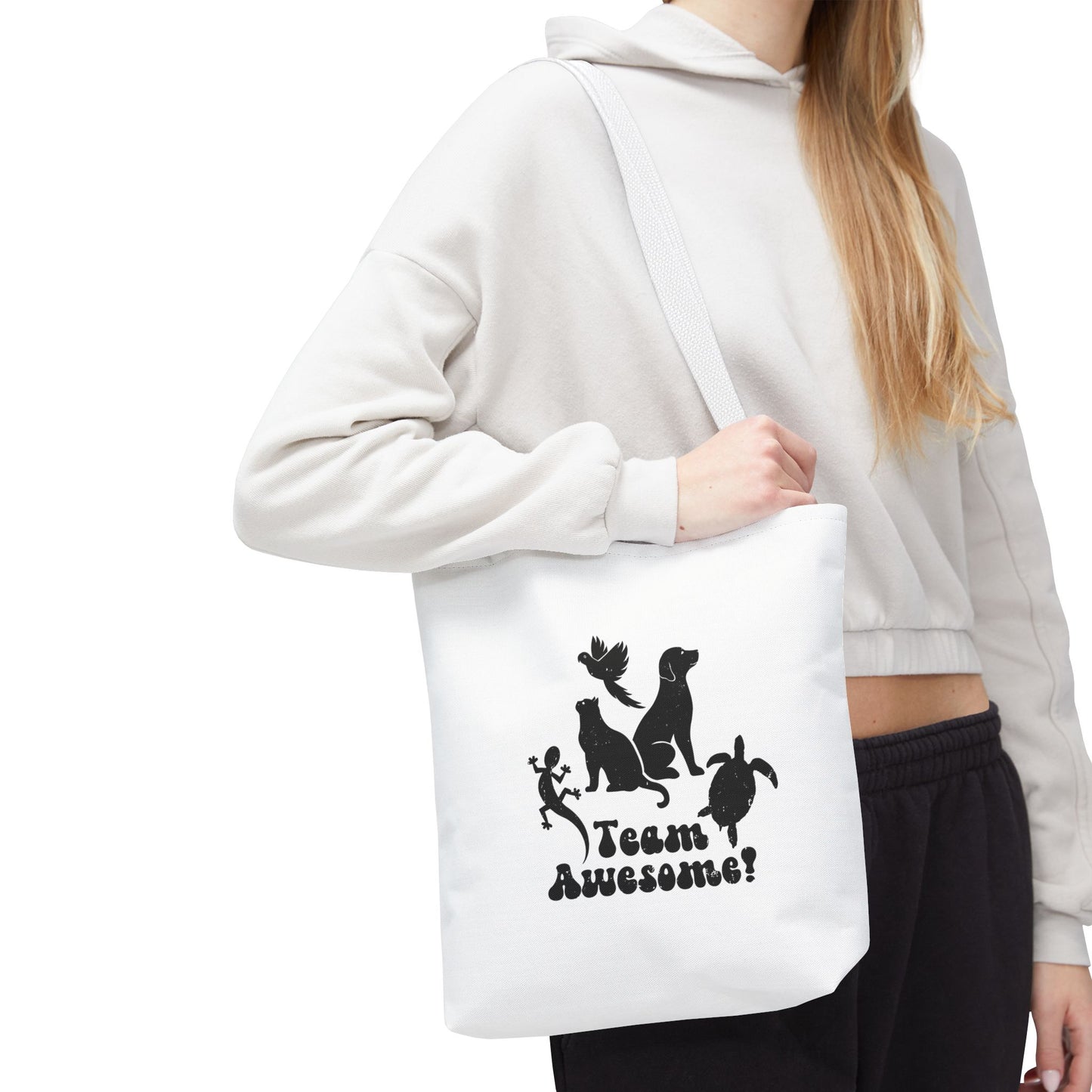 Unisex Animal Lover Lizard Cat Bird Dog Turtle Team Awesome Tote Bag