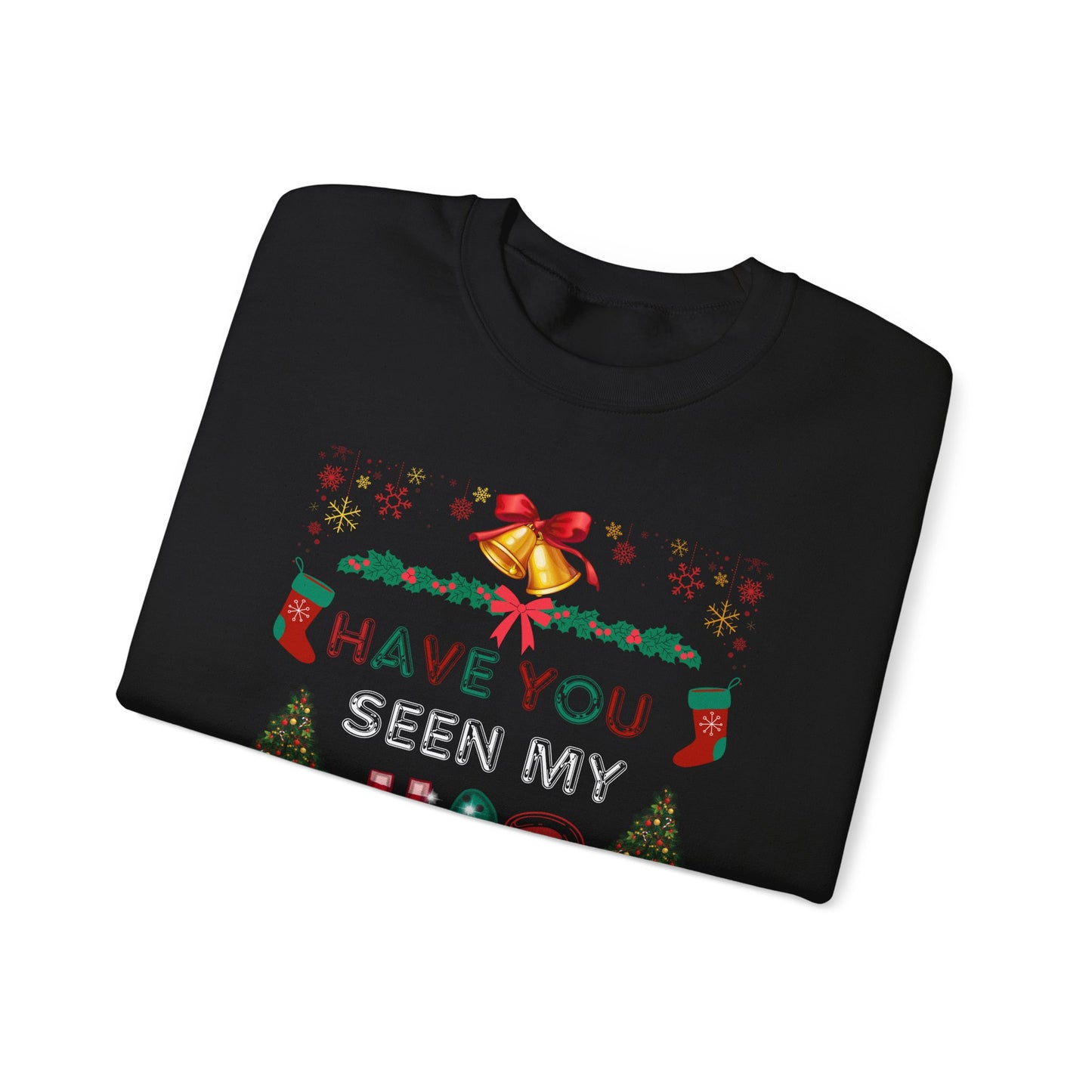 Unisex Funny Couples Matching Ugly Christmas Sweatshirt - Have You Seen My Ho?