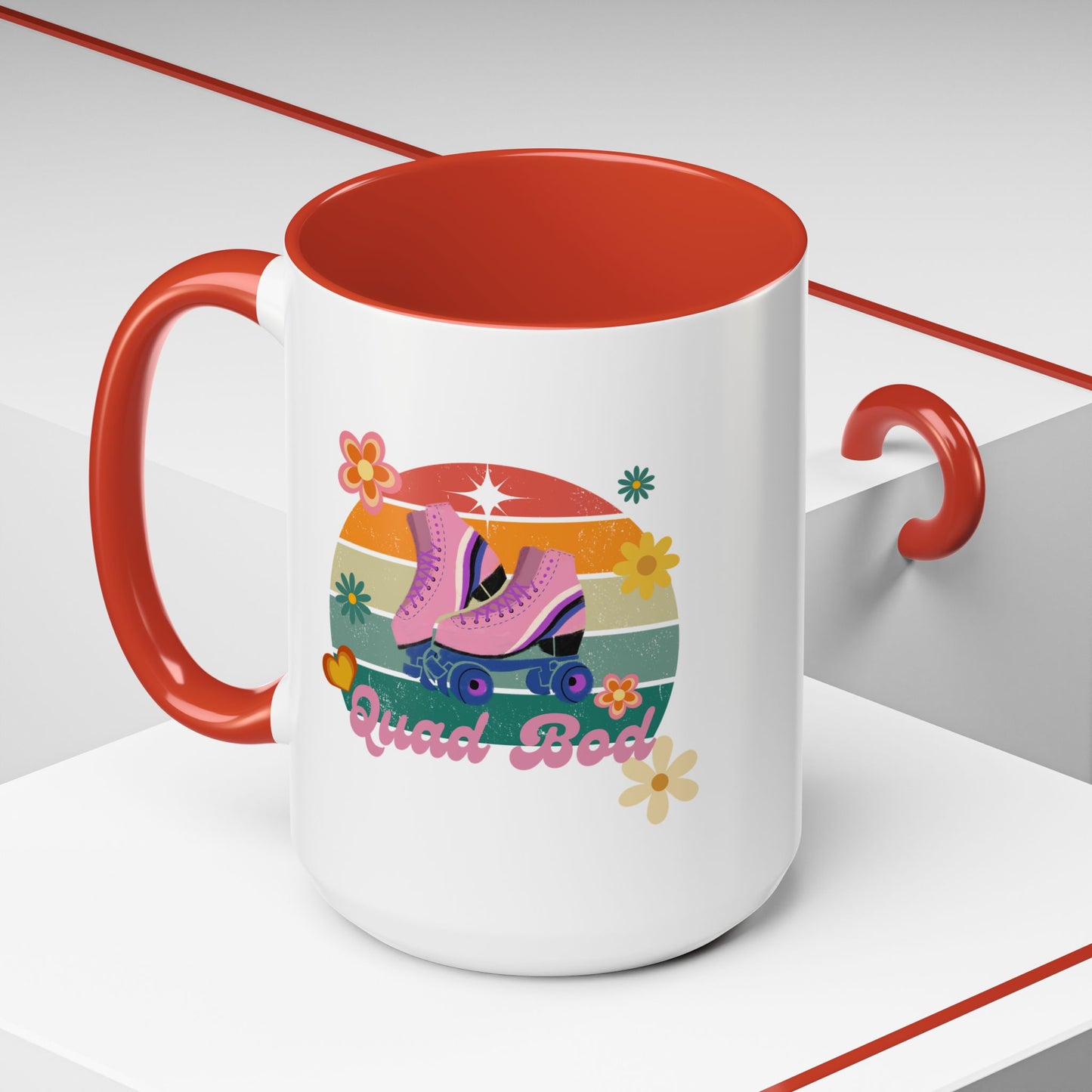 11oz/15oz Retro Vibes Roller Skate Quad Bod Coffee Mug