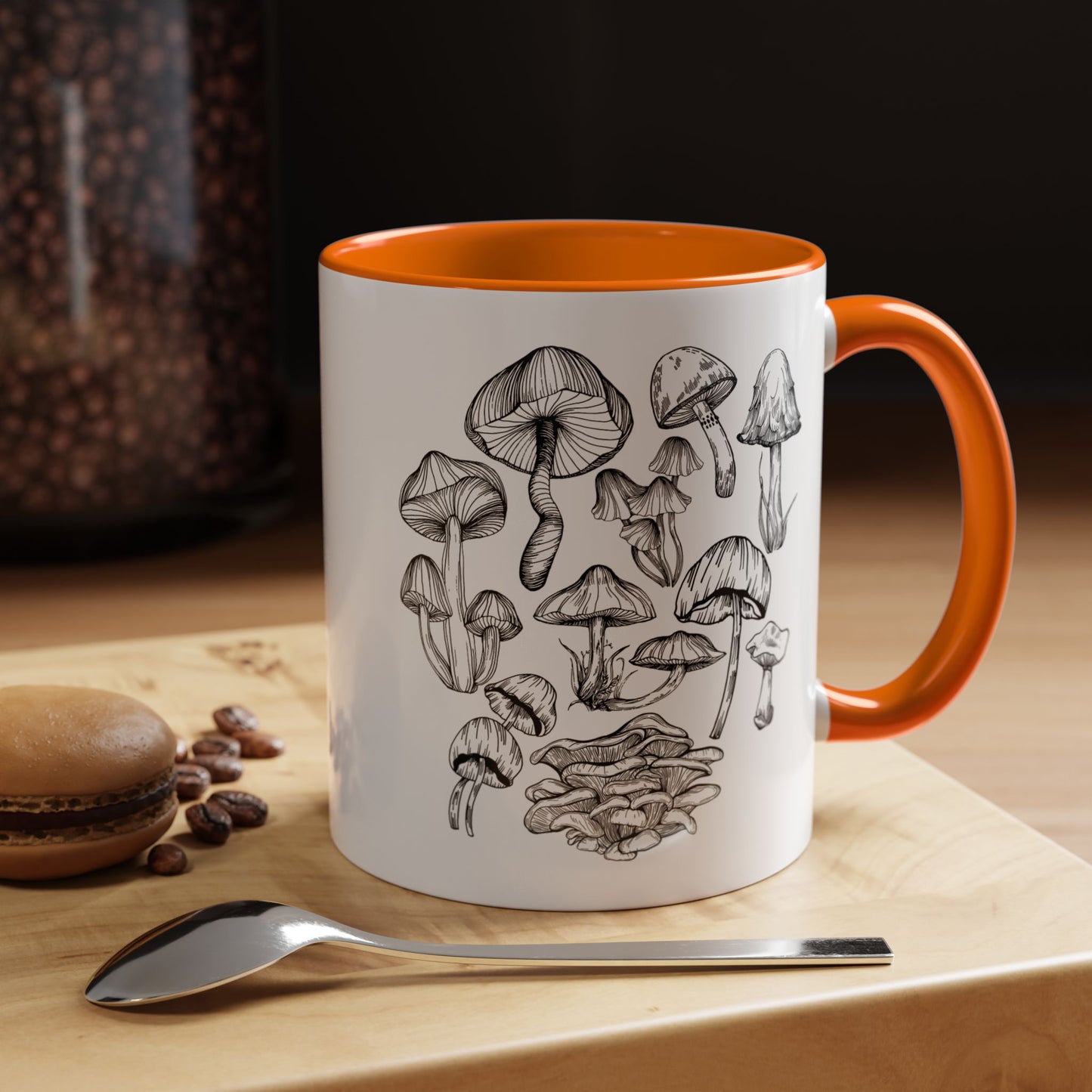 11oz/15oz Mushroom Lover Fungi Print Toadstool Coffee Mug