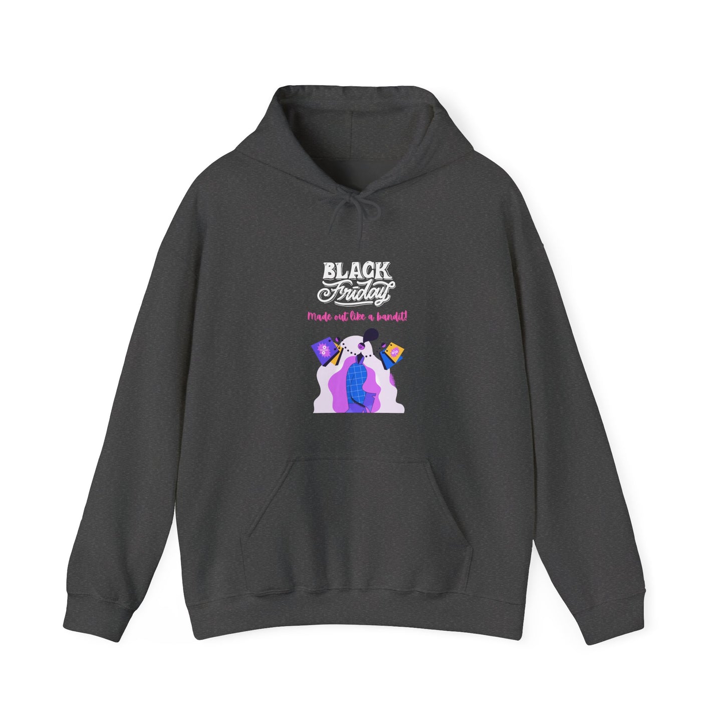 Unisex Black Friday Christmas Shopping Hooded Sweatshirt