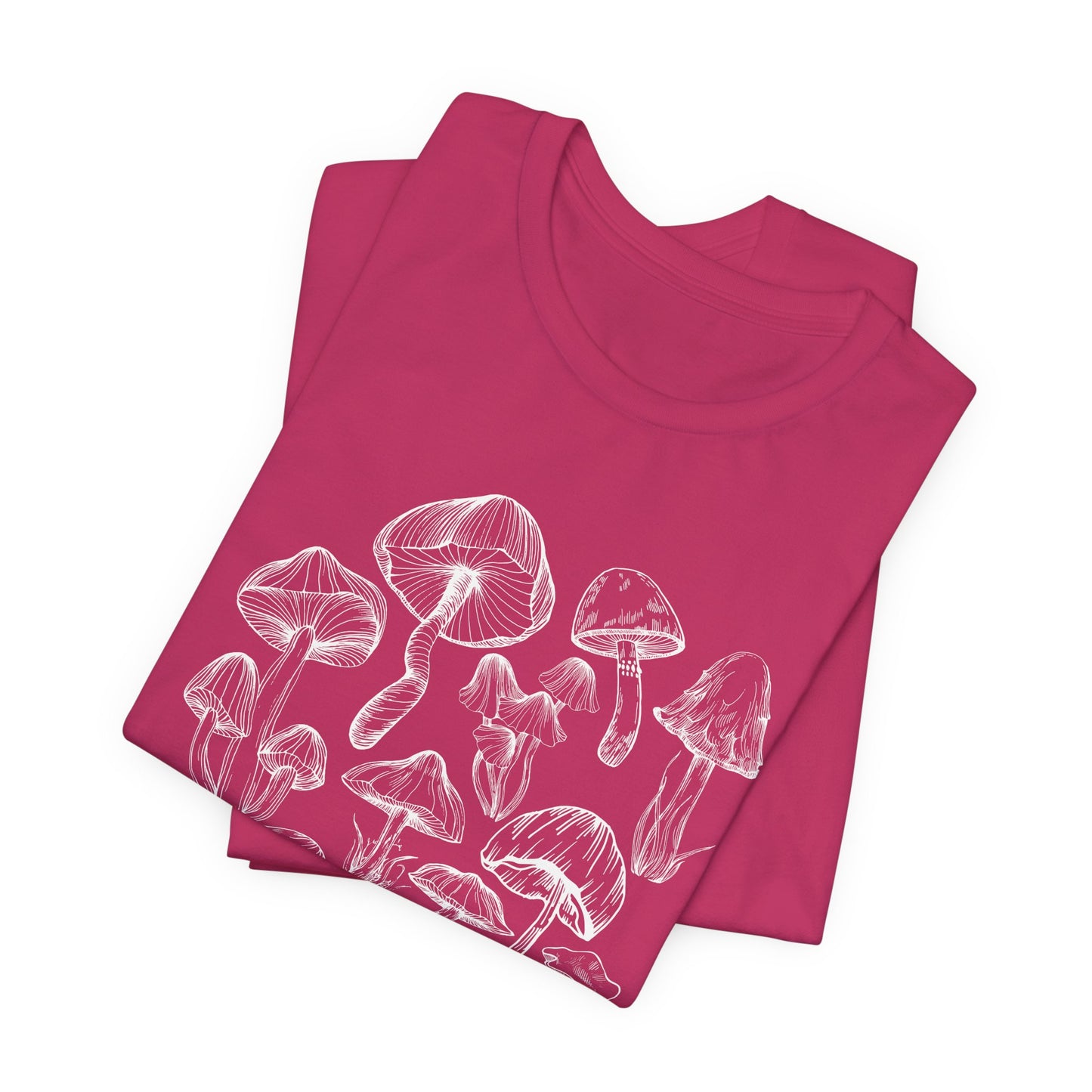 Unisex Mushroom Lover Fungi Print Toadstool T-Shirt
