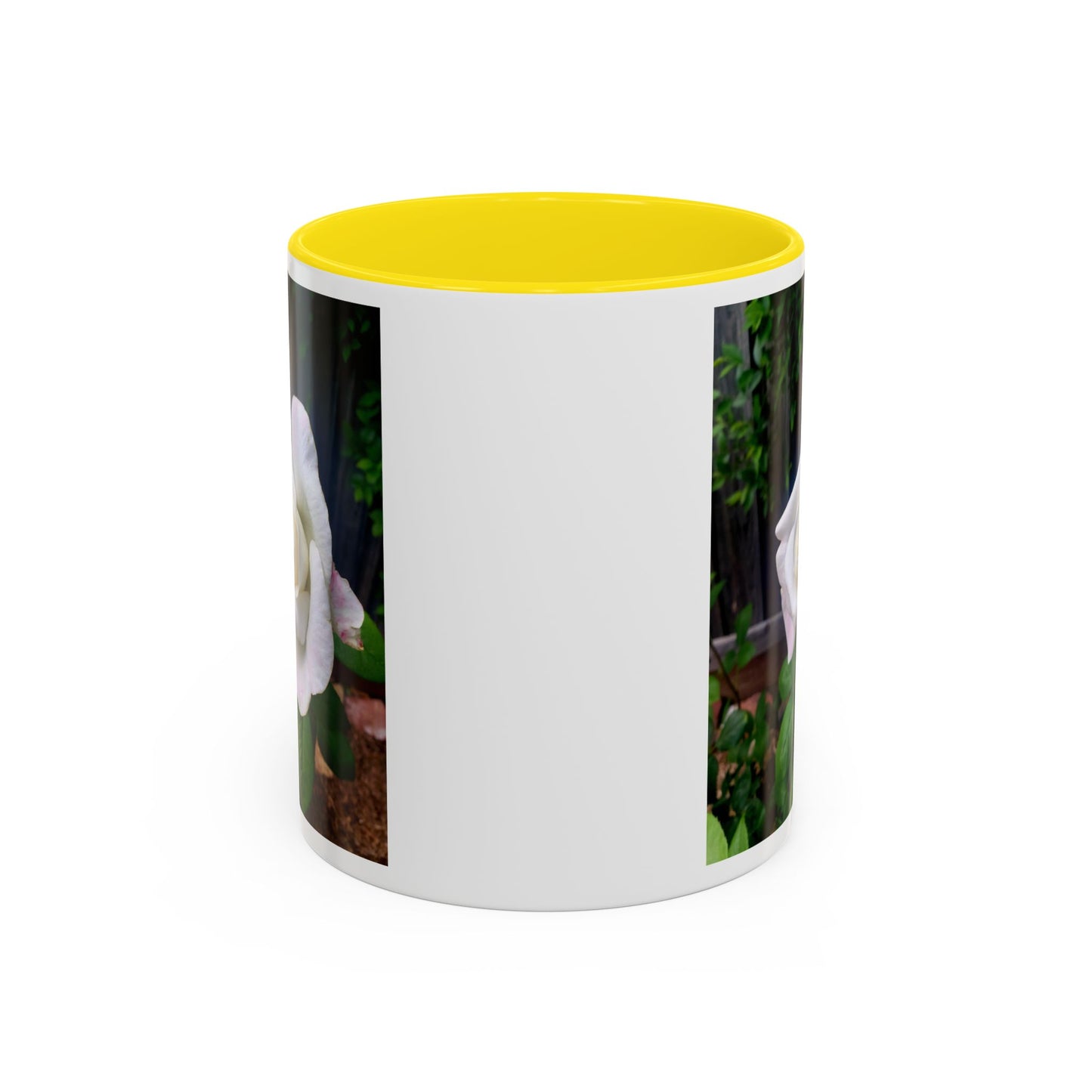 11oz/15oz Garden Themed White Sugar Moon Hybrid Tea Roses Coffee Mug