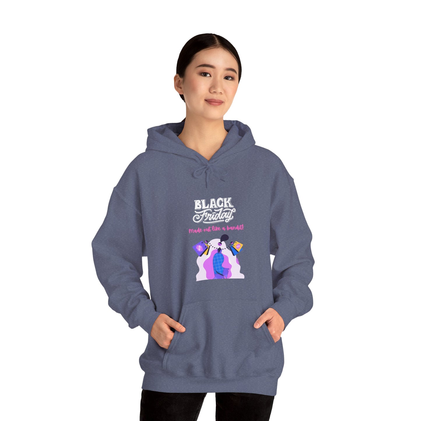 Unisex Black Friday Christmas Shopping Hooded Sweatshirt