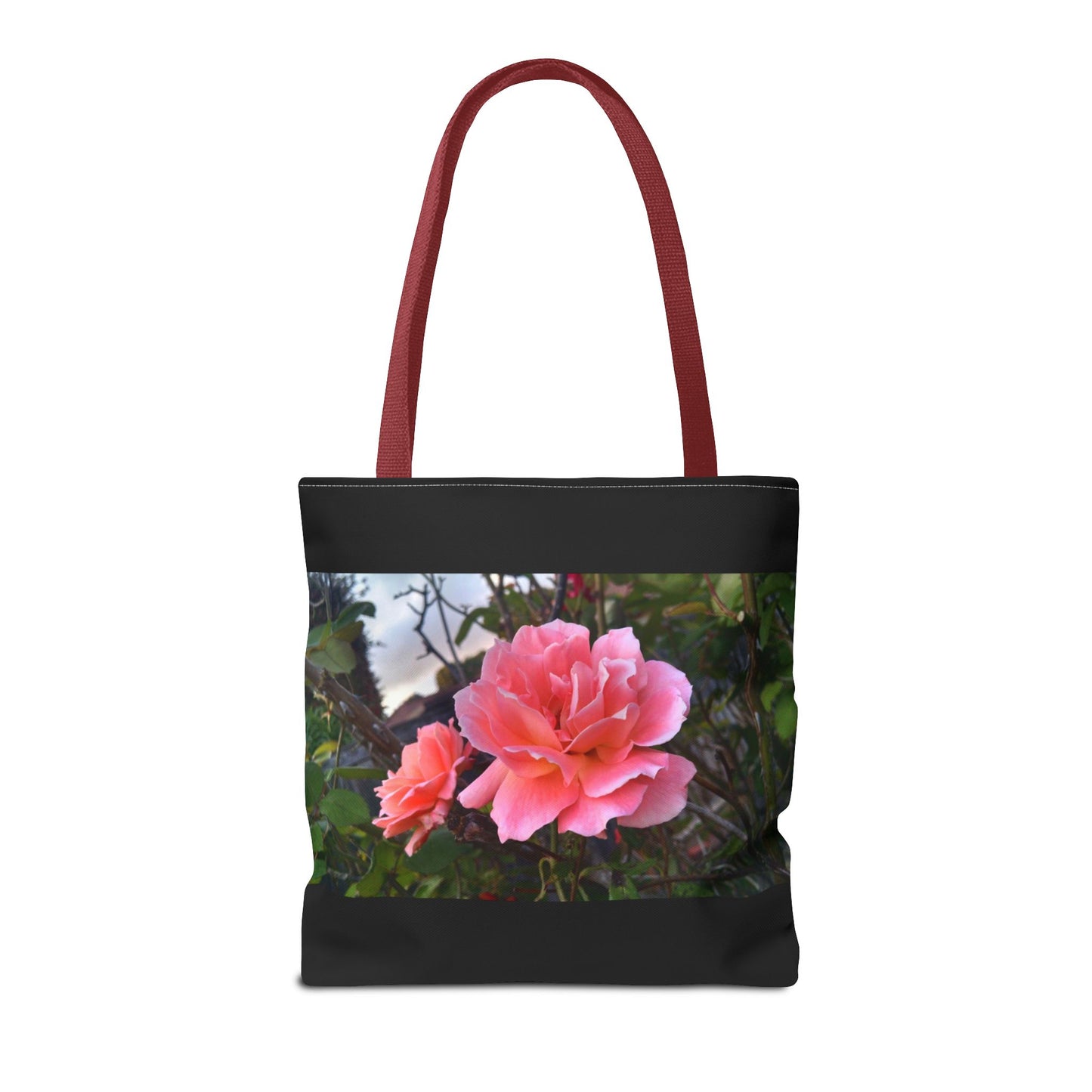 Unisex Garden Themed Double Delight Roses Reusable Tote Bag