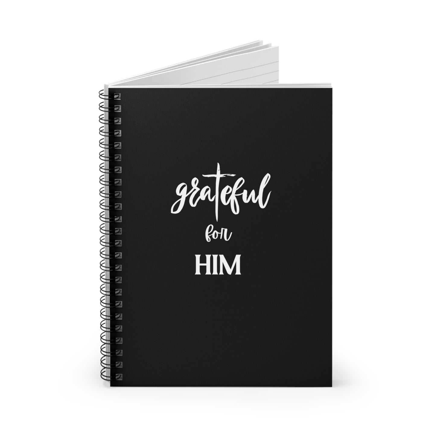 Spiral Notebook - Ruled Line, graTeful for HIM, EDC 118 pages