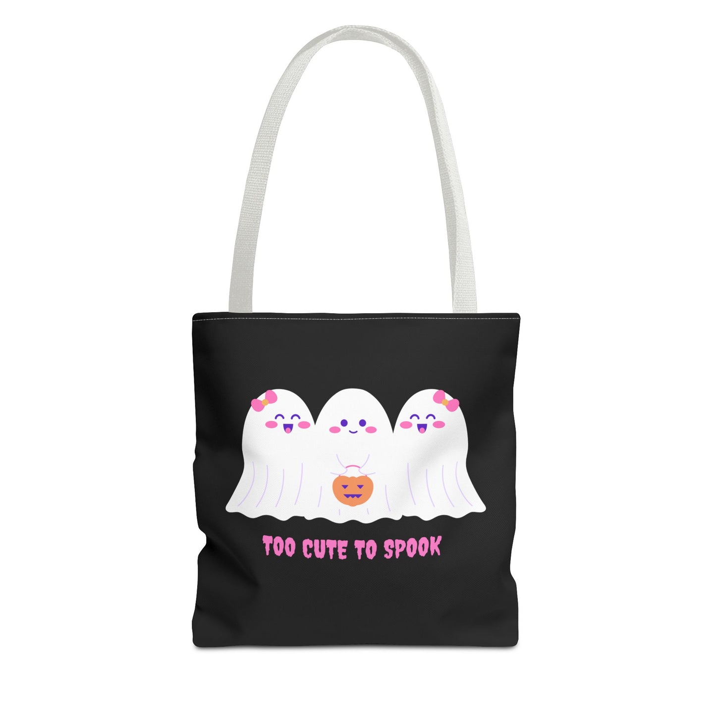 Cute Ghost Halloween Tote Bag Gift for Halloween Spooky Season Trick or Treating Bag Halloween Tote Fall Tote Bag Cute Tote Gift Idea