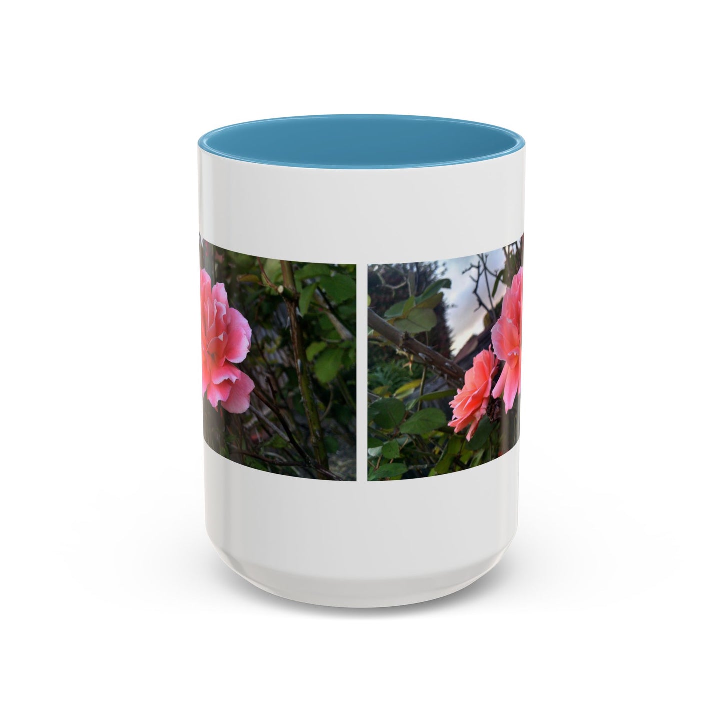 11oz/15oz Garden Themed Double Delight Rose Coffee Mug